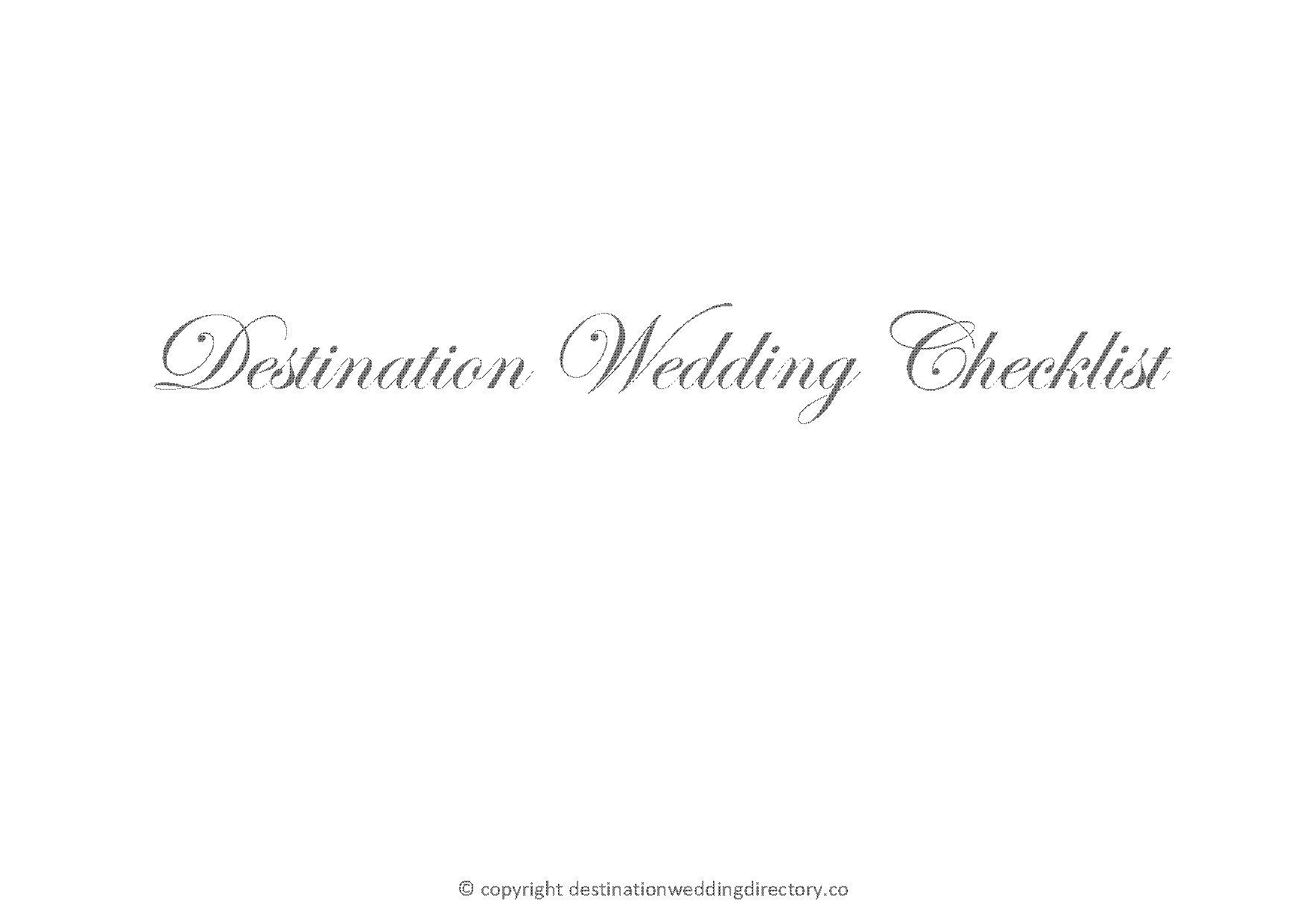 destination wedding to do list pdf