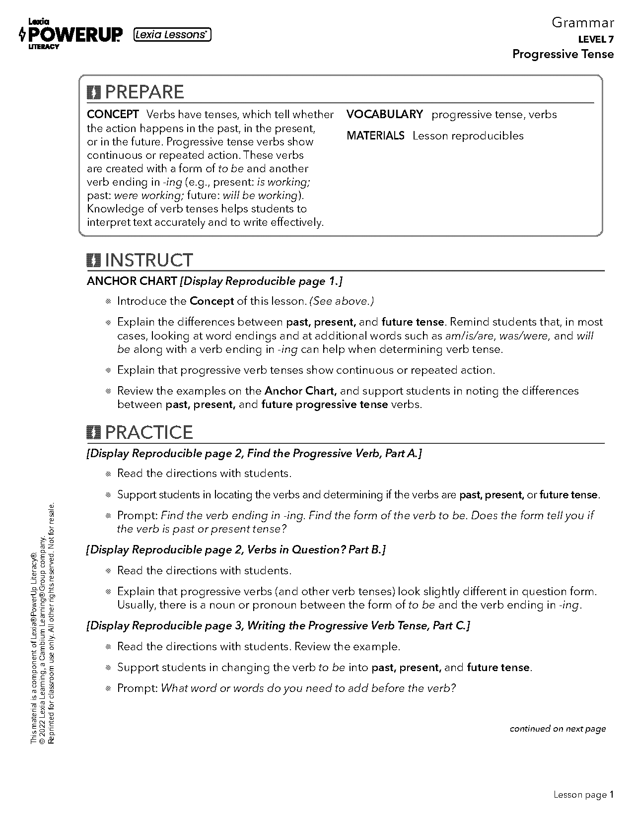 past present and future continuous tense