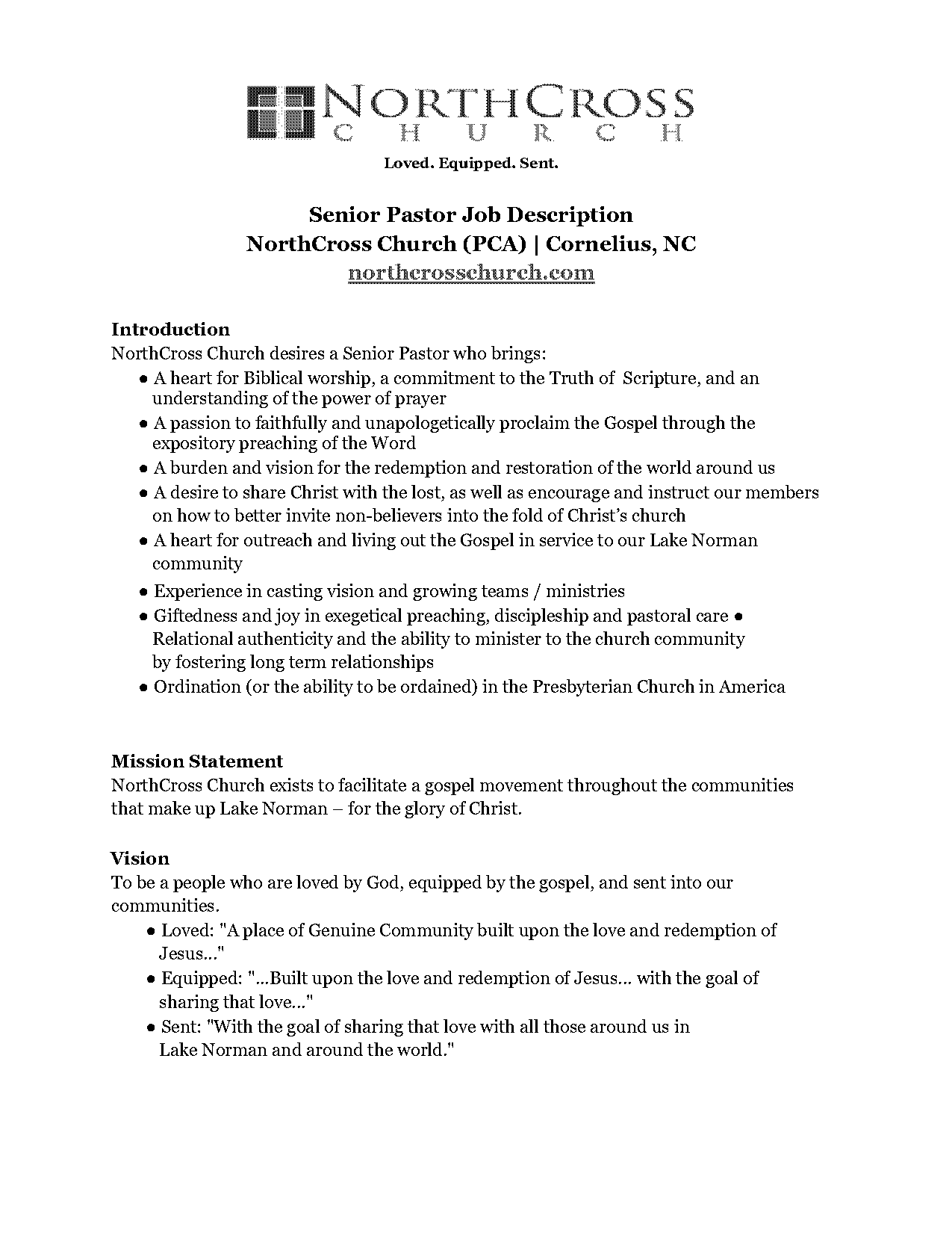 pca job description for resume