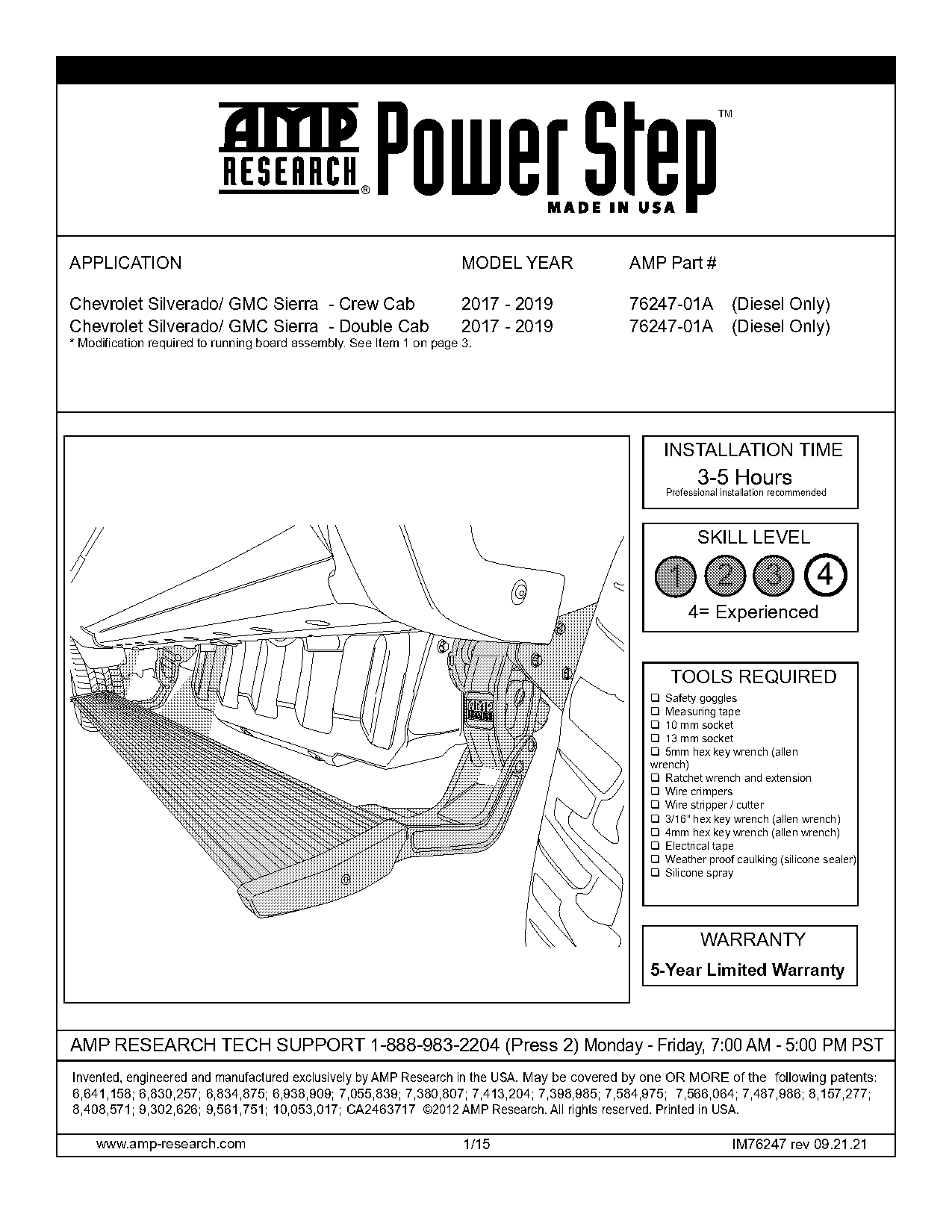 amp research power step instructions