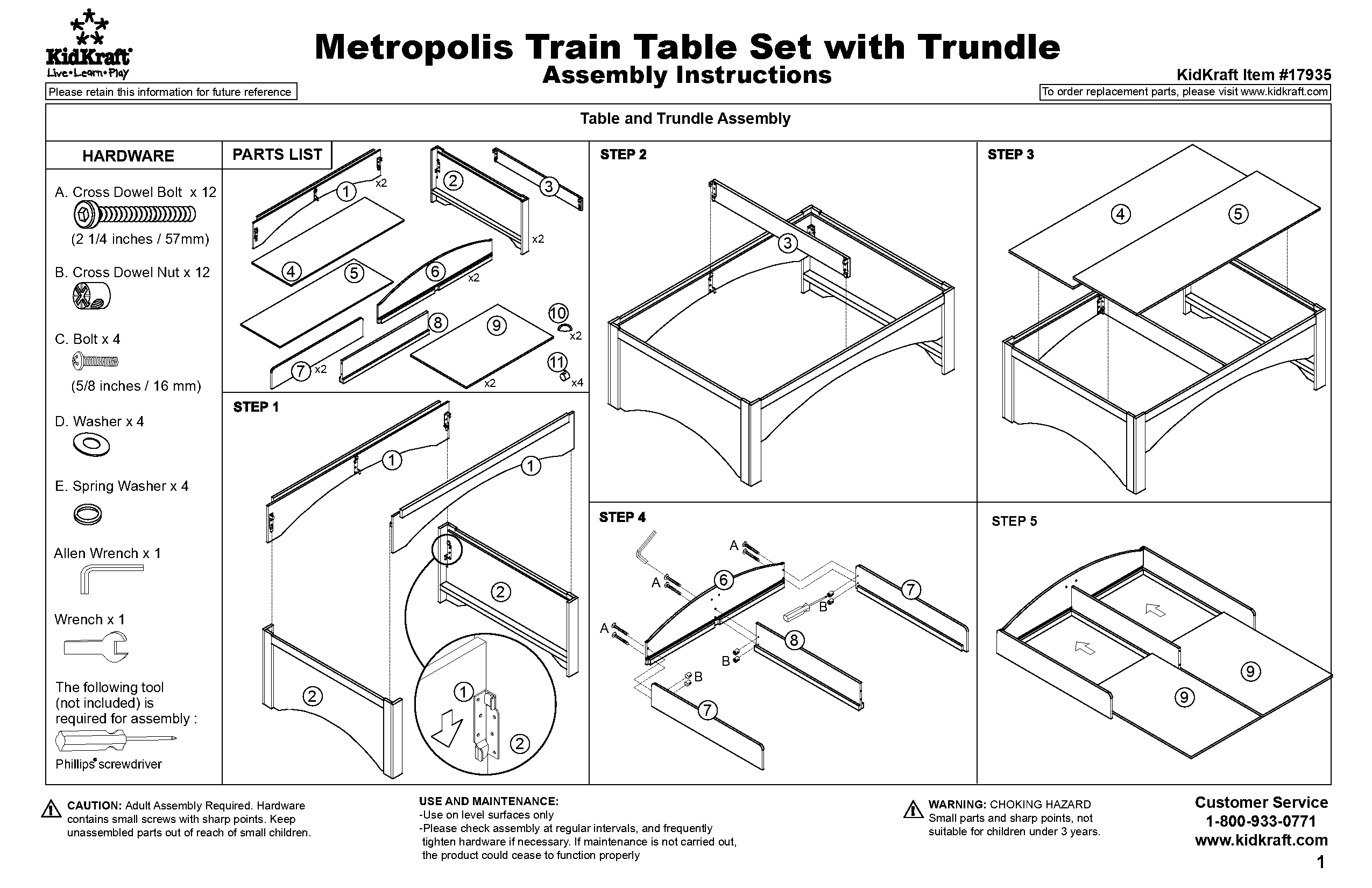 kidkraft cars table instructions