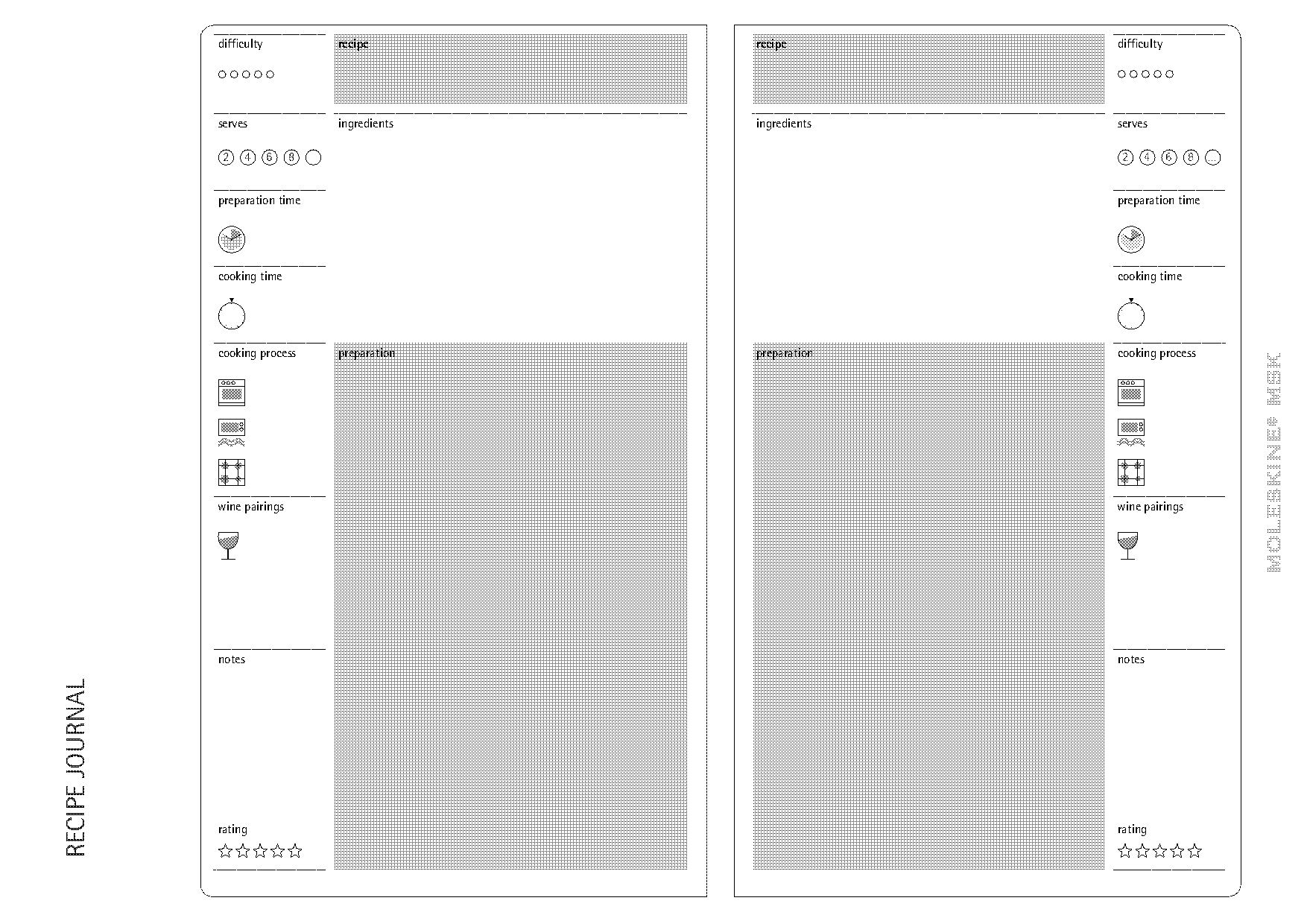 template for moleskine page