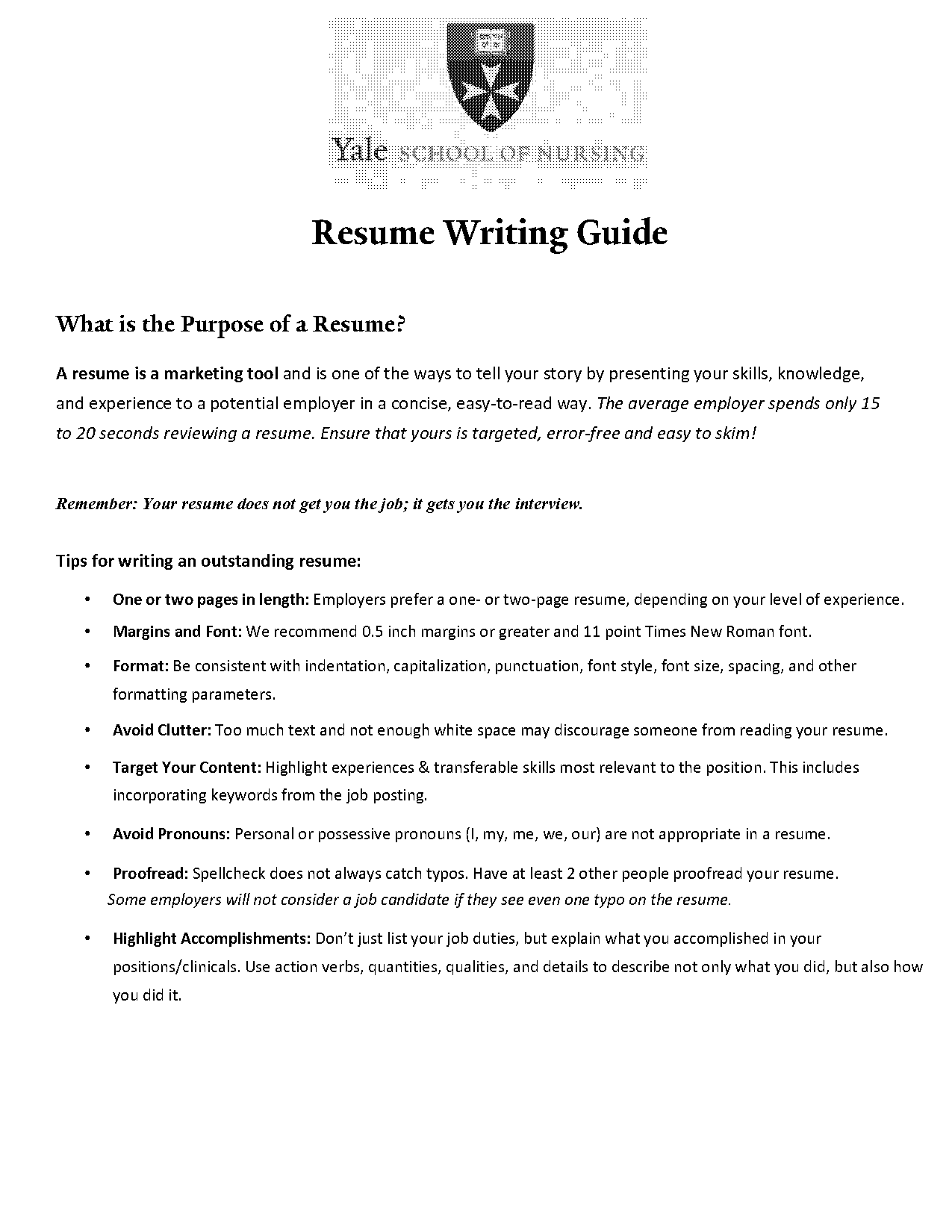 tips for creating a professional resume