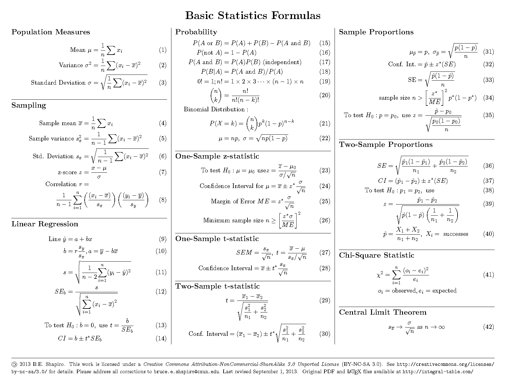 basic statistics formulas with examples pdf