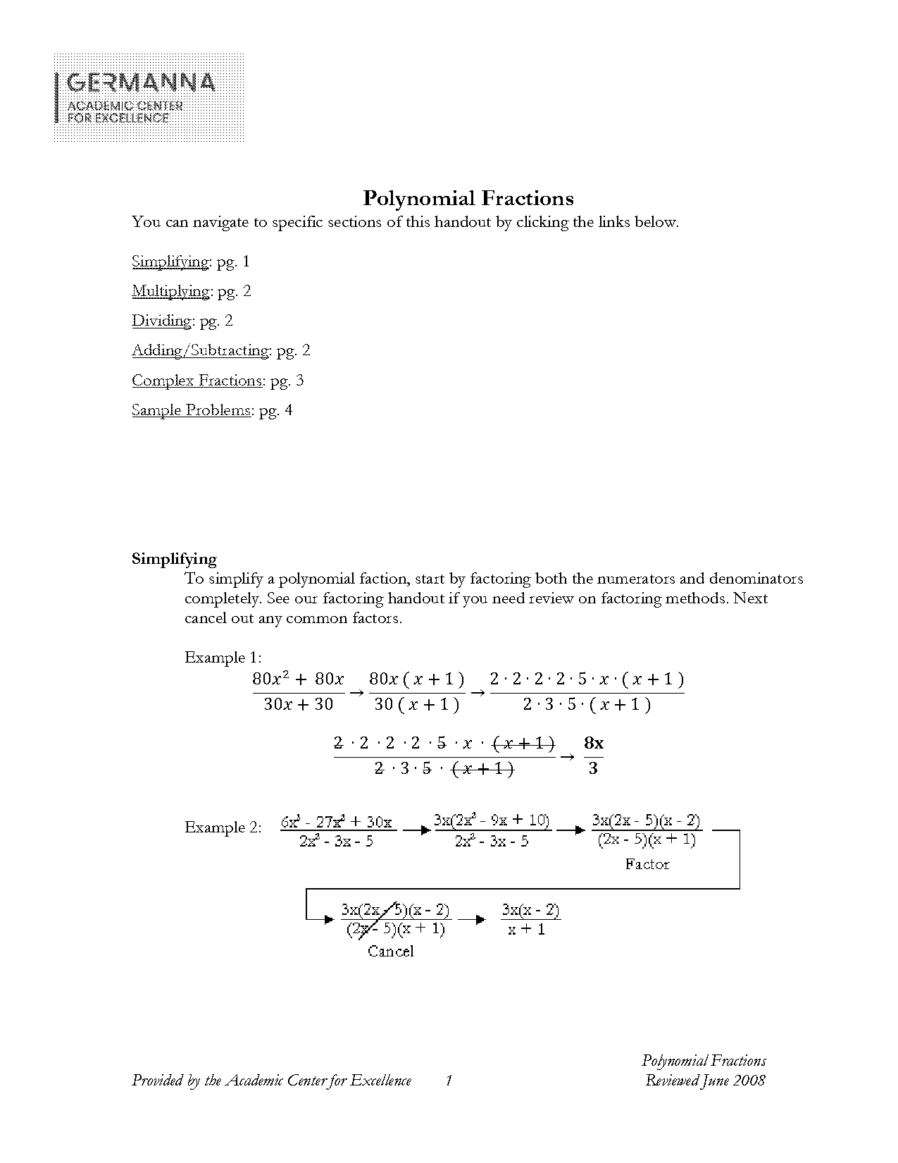 worksheet on dividing fractions