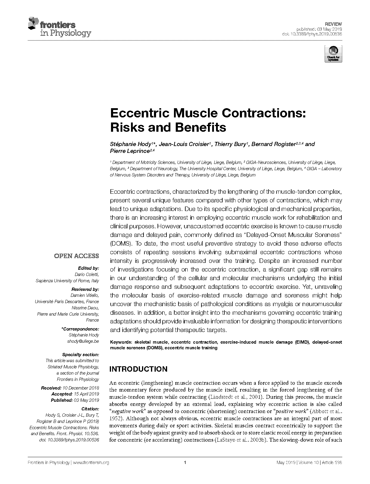 the definition of an eccentric muscle contraction