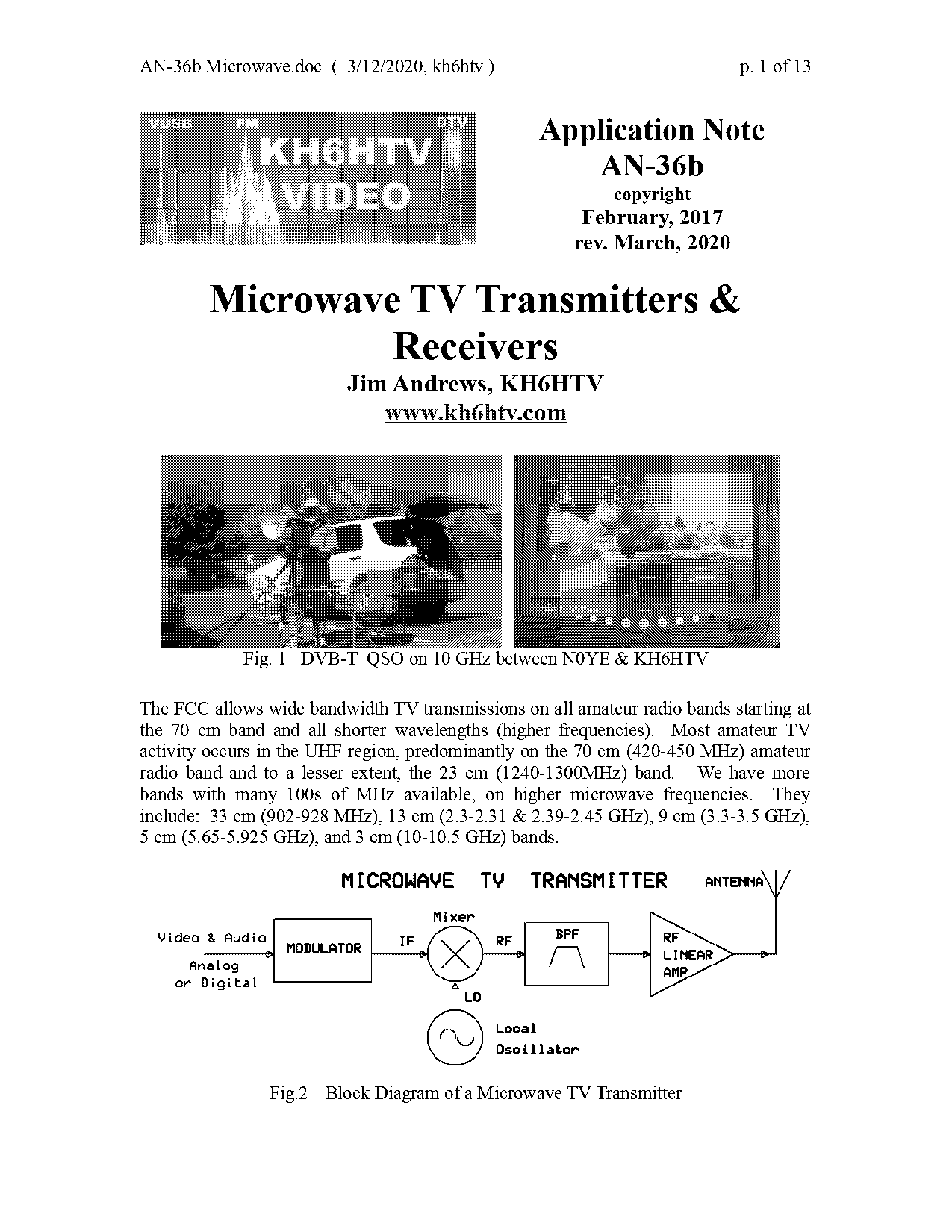 tv transmitter and receiver