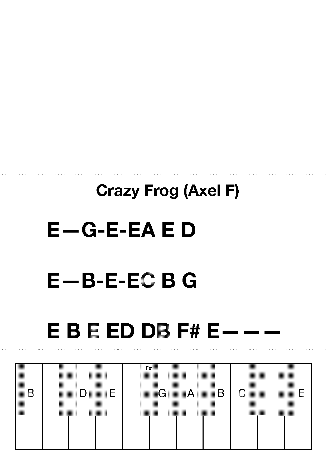 frog song on the recorder