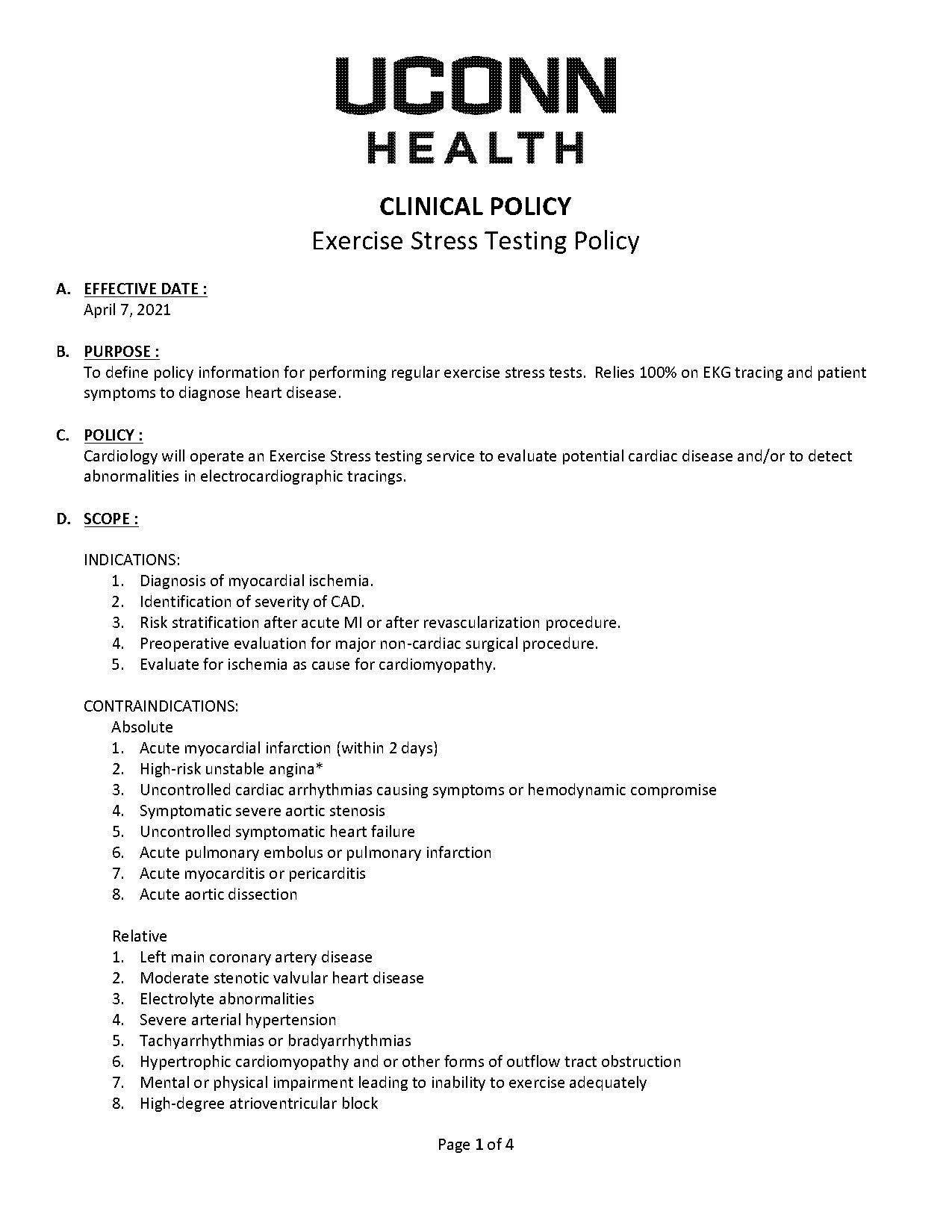 stress treadmill test protocol