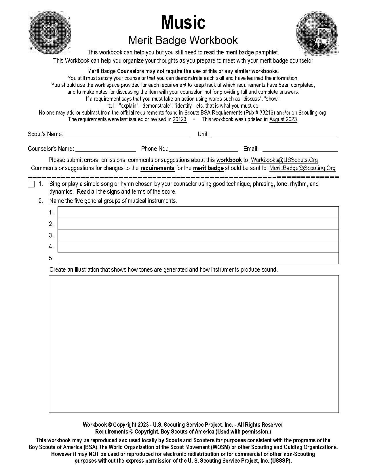 sound and music worksheet