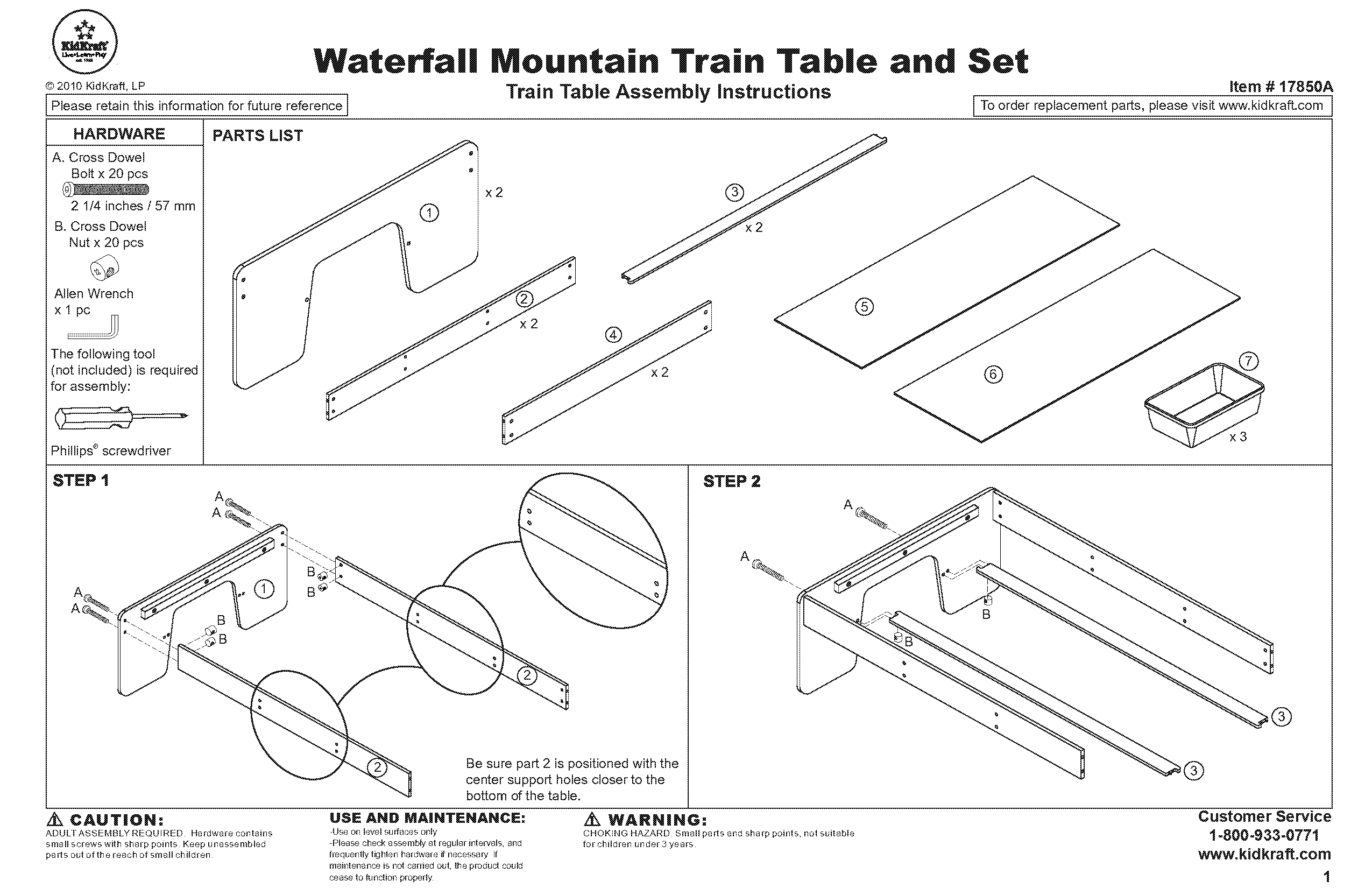 kidkraft cars table instructions