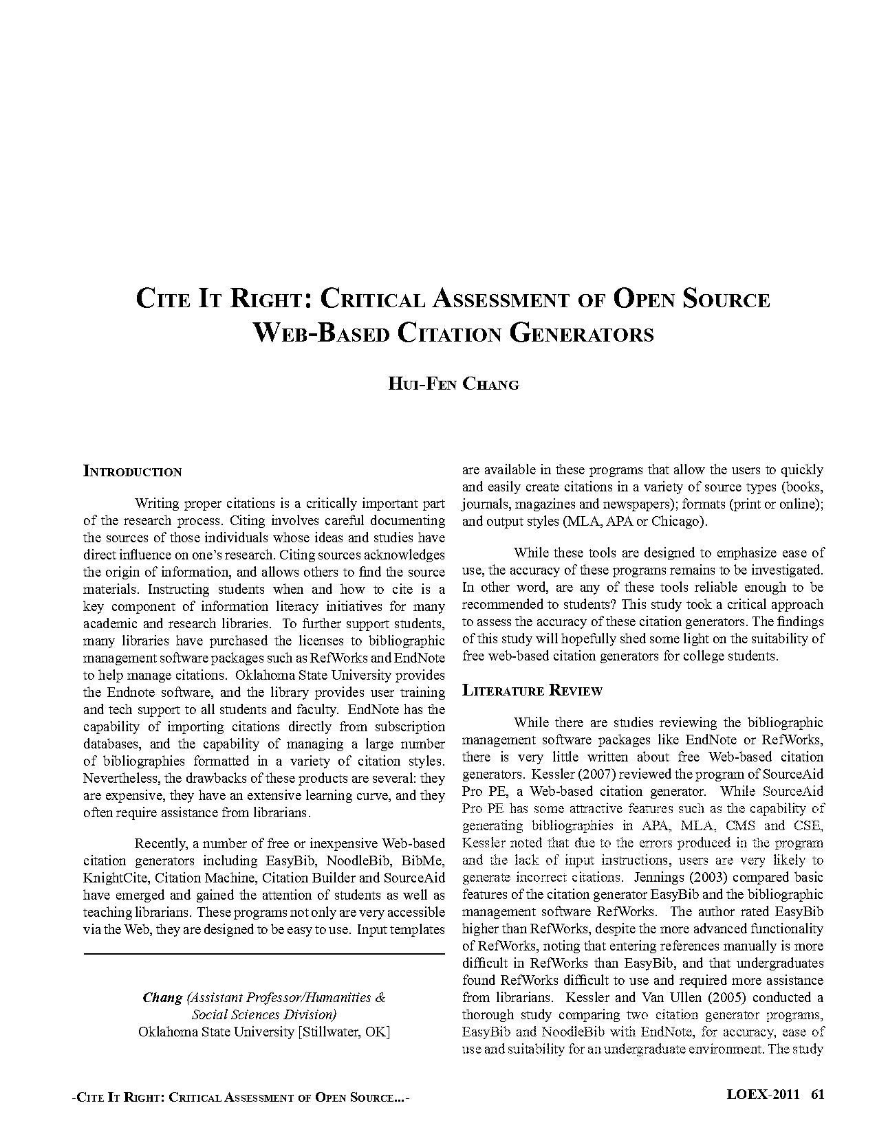 easybib journal article citation