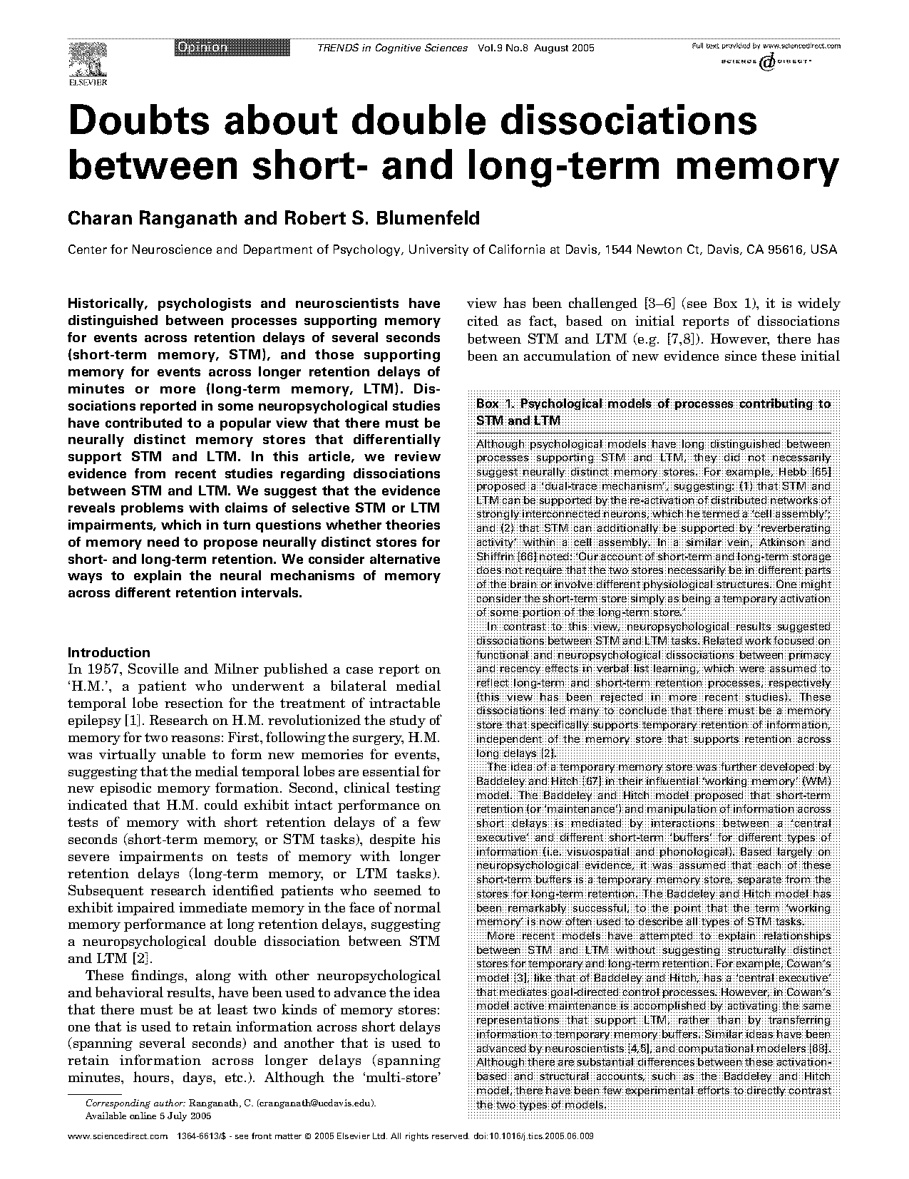 long term and short term memory pdf