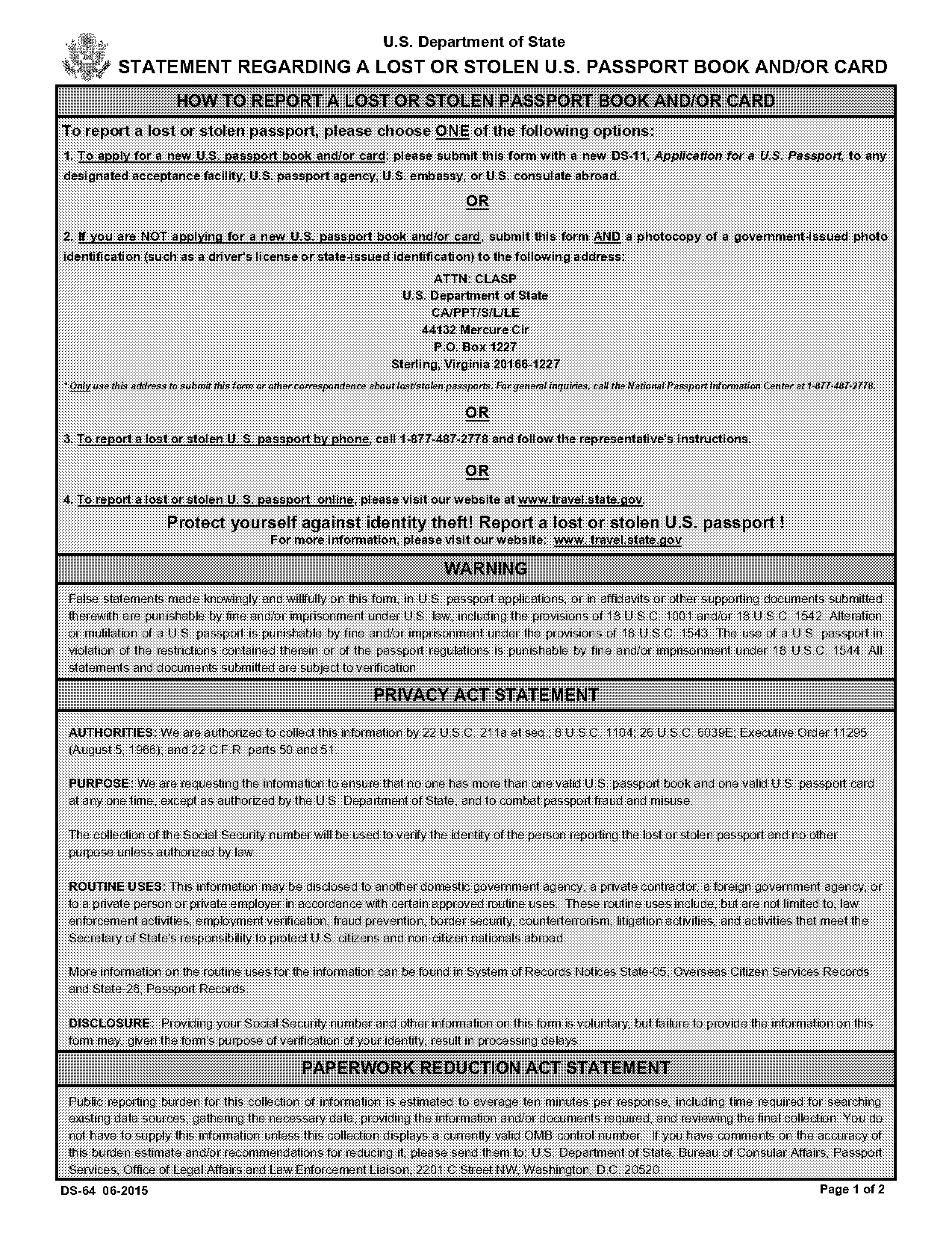 application for new passport card