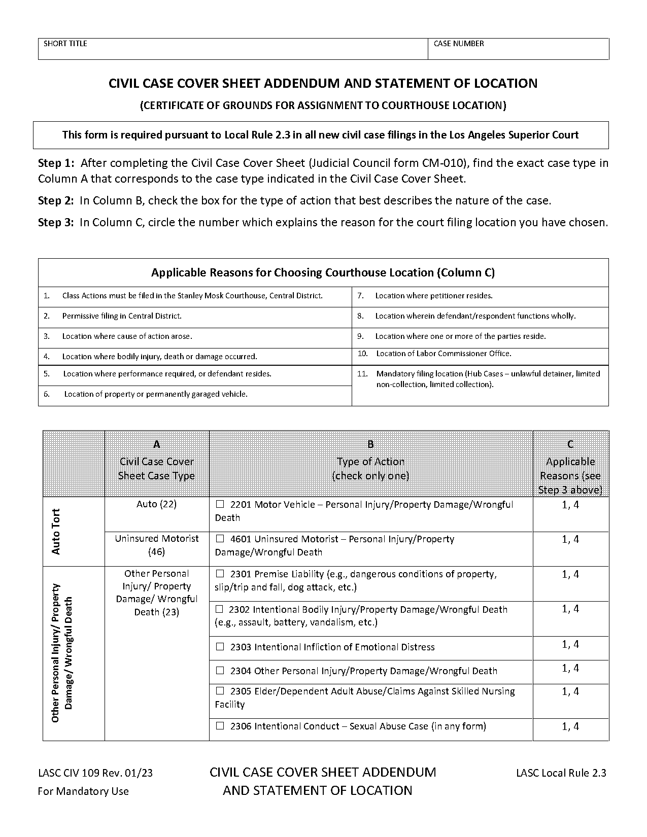 form assignment of tort claim