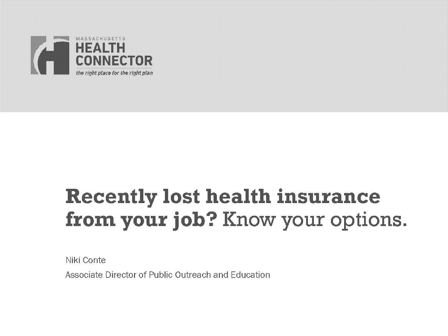 applying for health insurance after quitting job