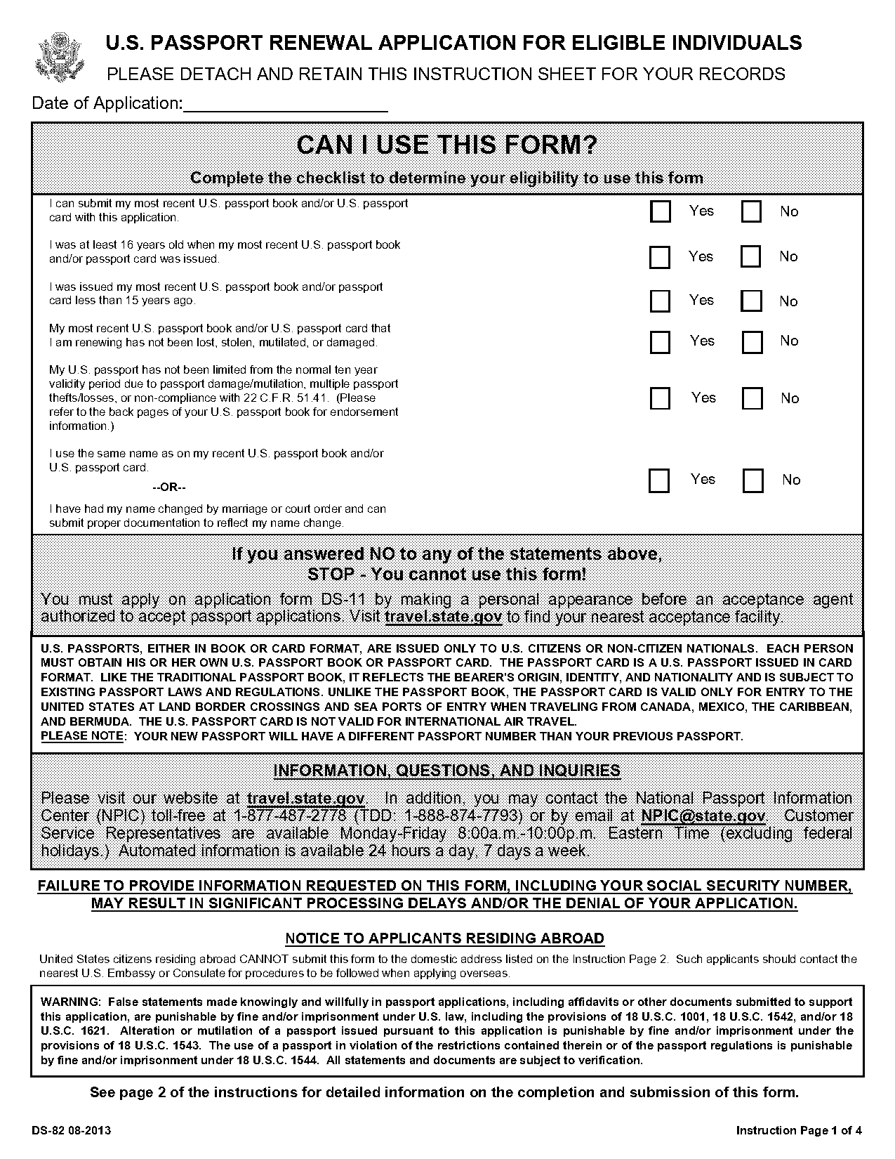 application for new passport card