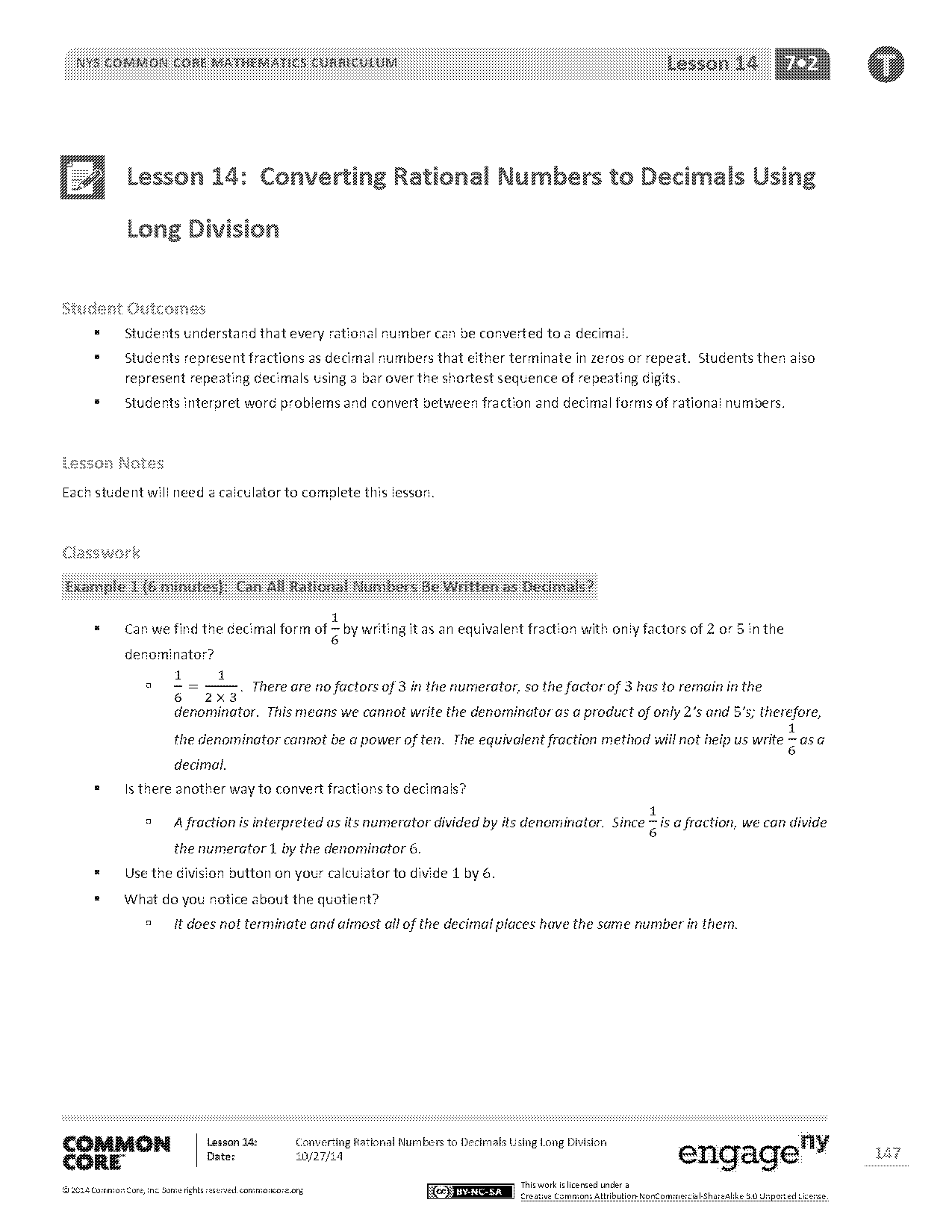 define terminating and non terminating decimal with example