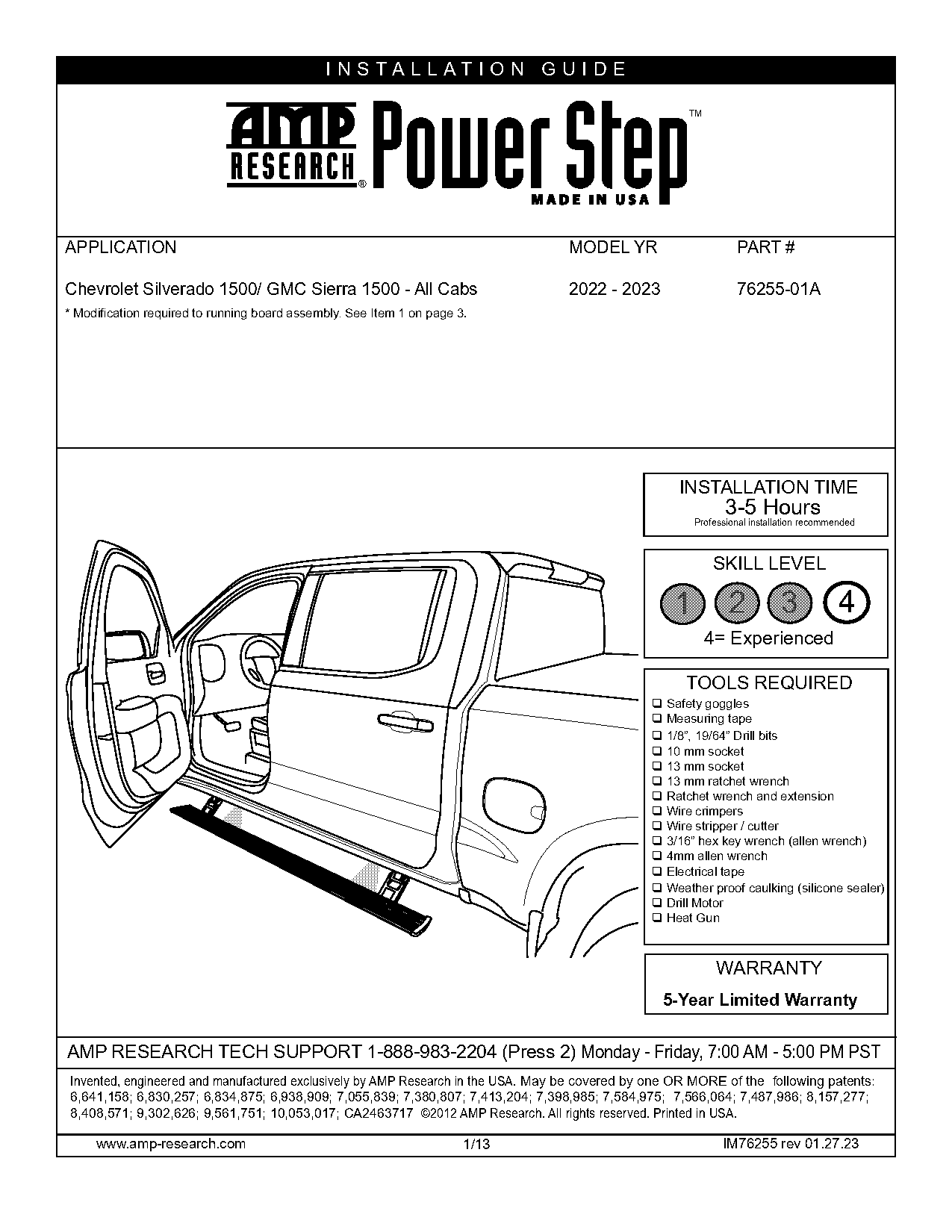 amp research power step instructions