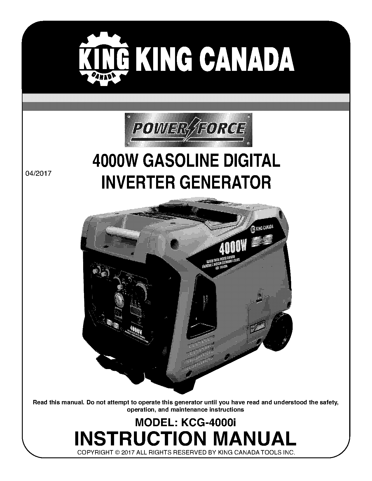 power king generator manual