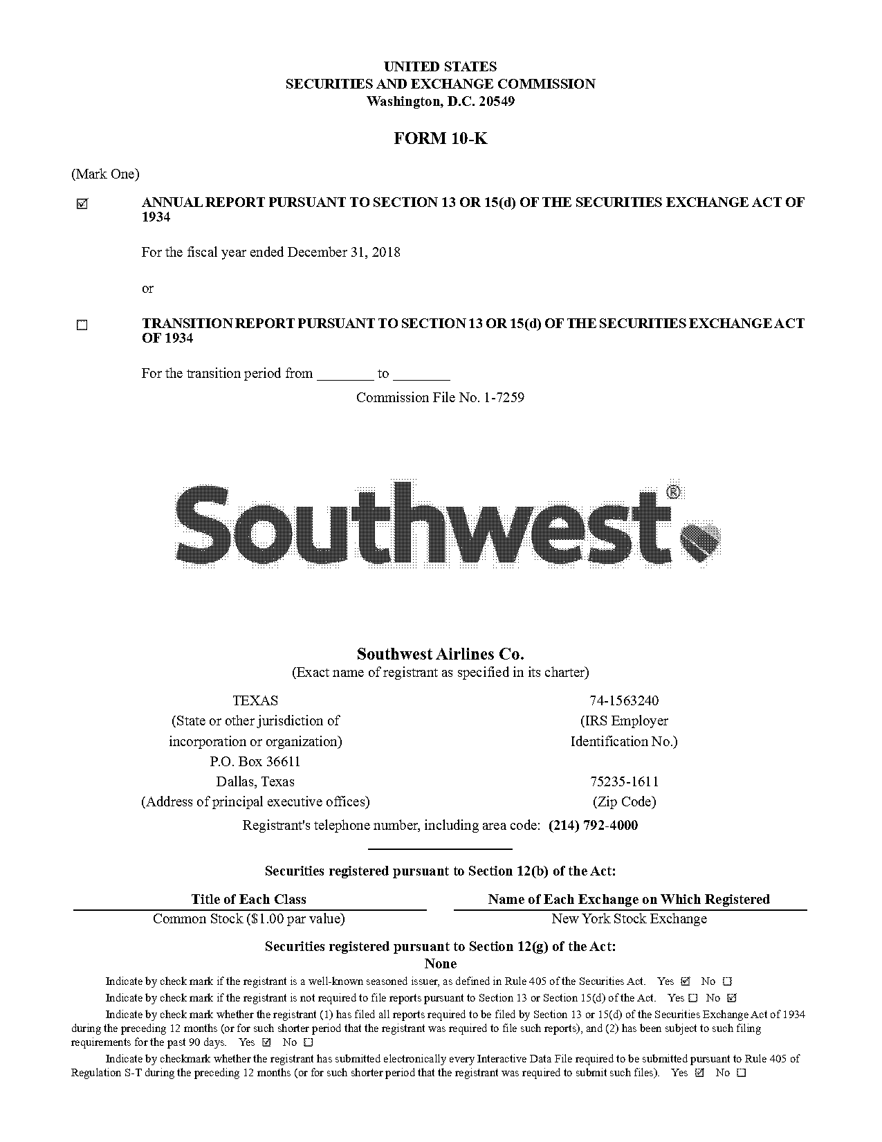 southwest airlines long term disability