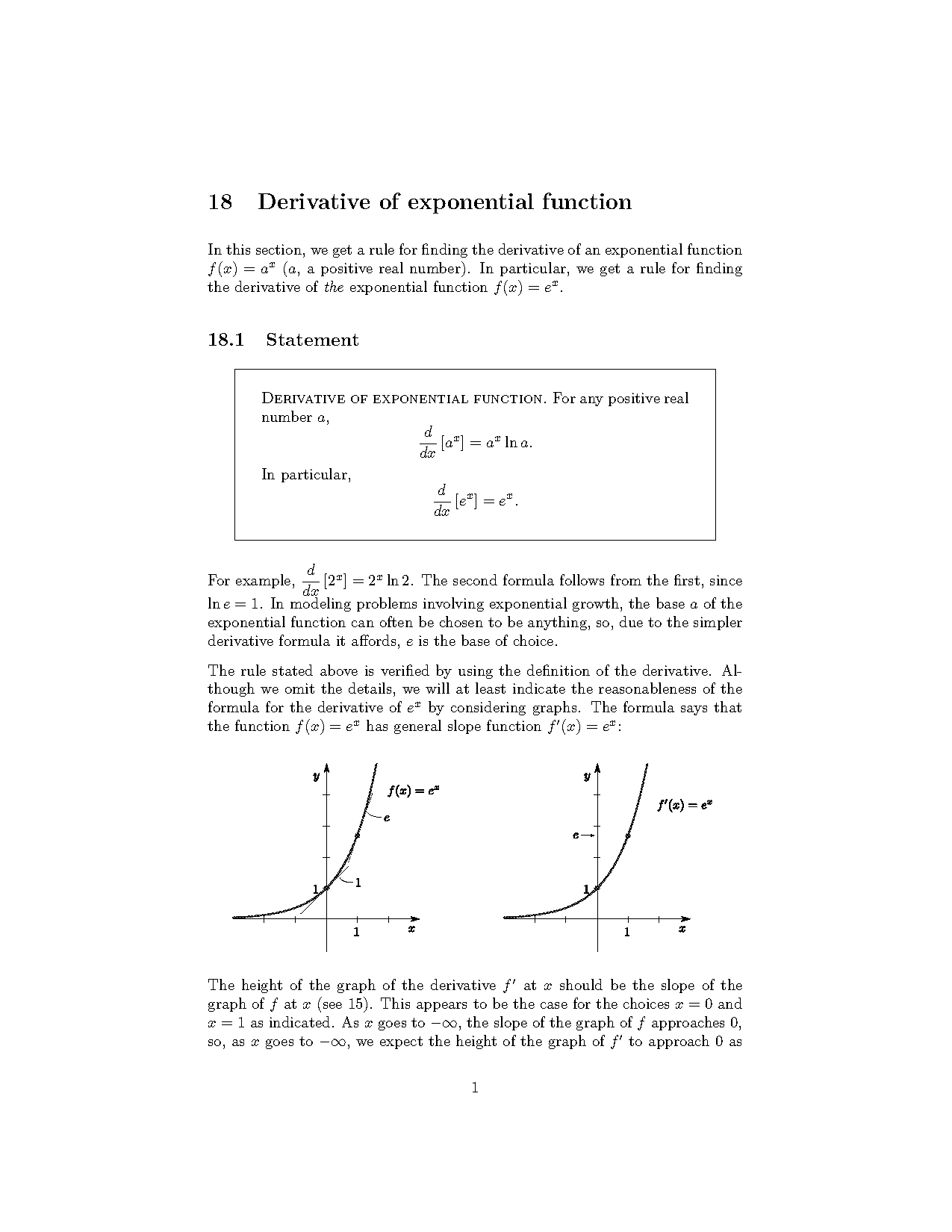 derivatives of exponential functions examples pdf