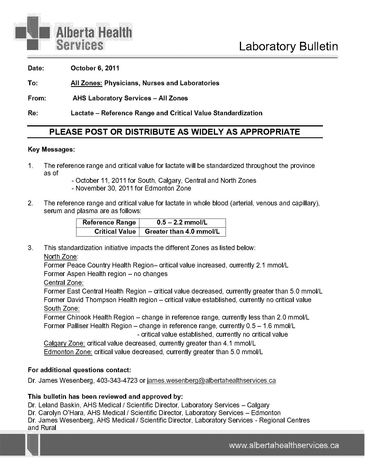 whole blood lactate reference range