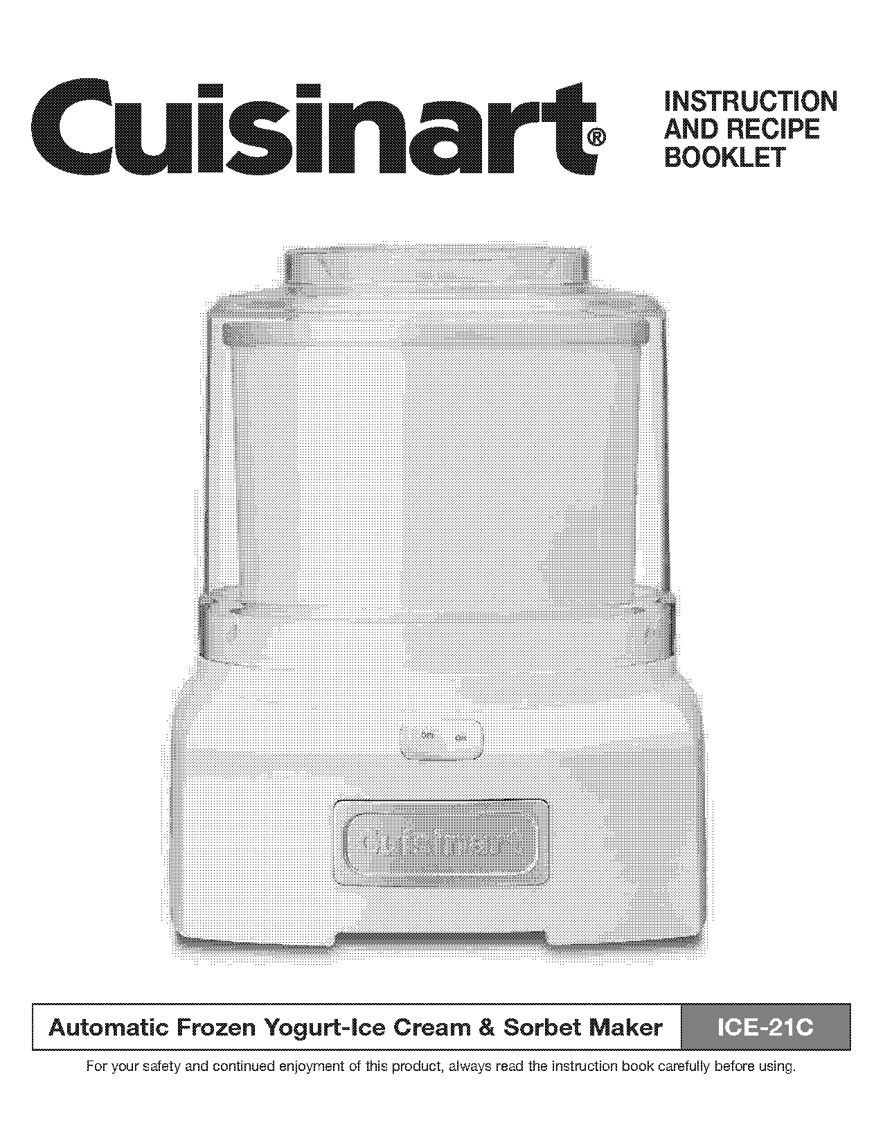 instructions on how to use a cuisinart ice cream maker
