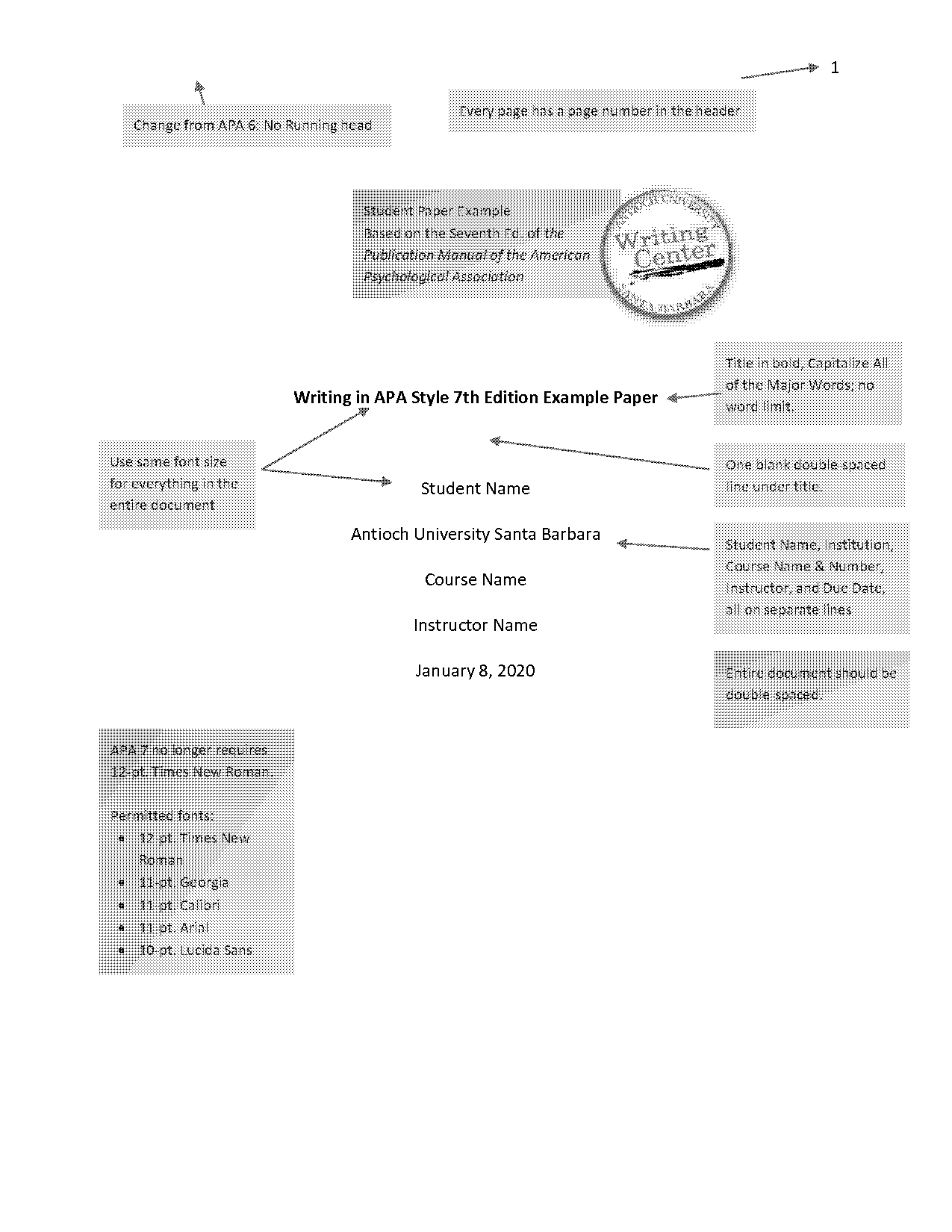 apa citation reference page sample