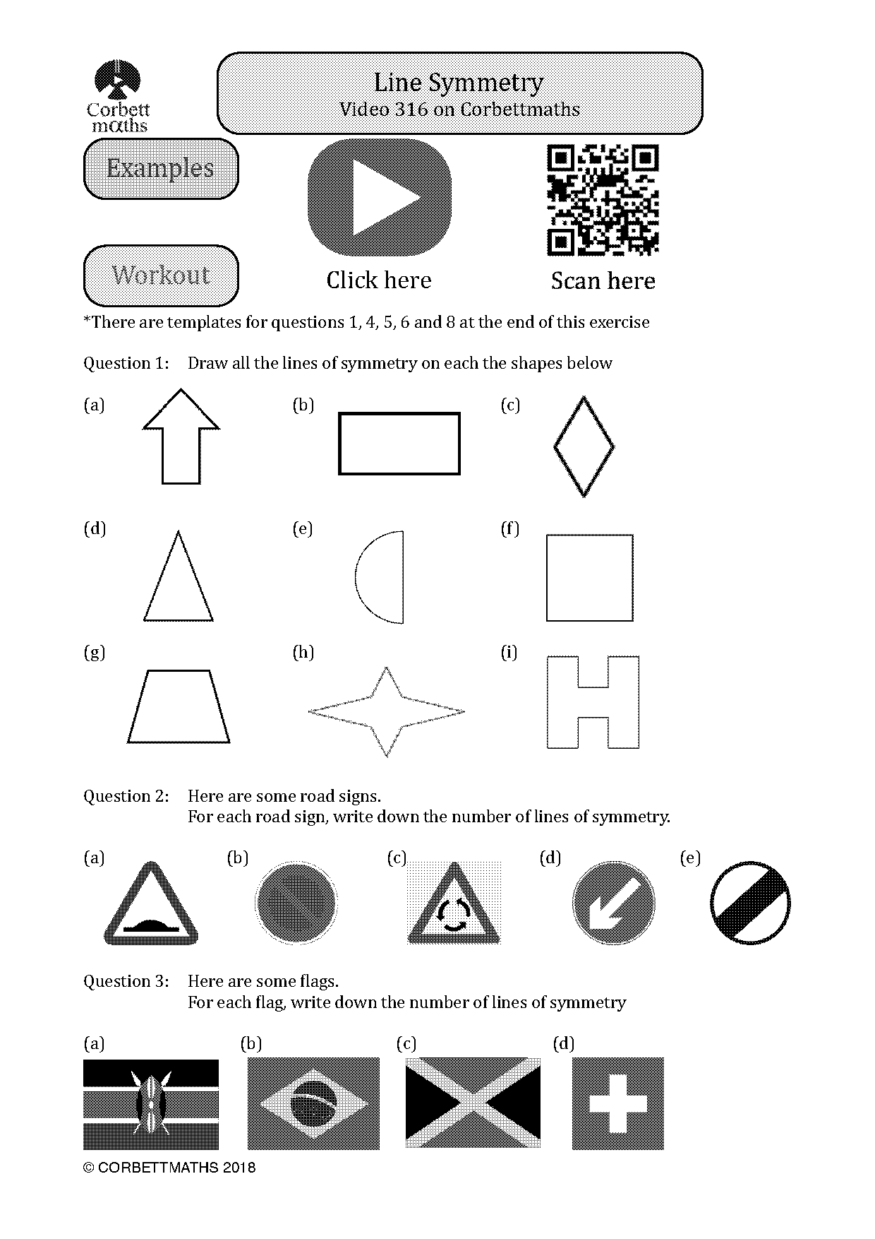 find the lines of symmetry worksheet