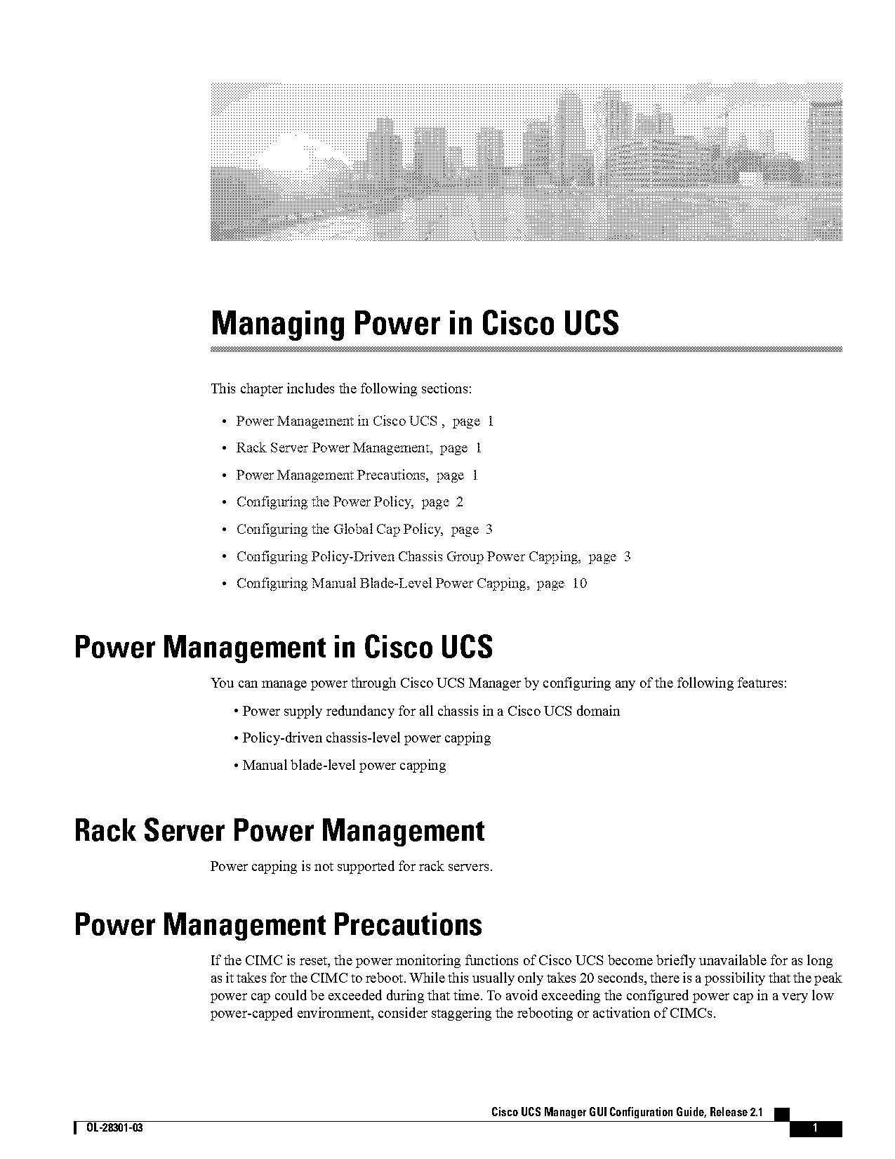 ucs power management policy