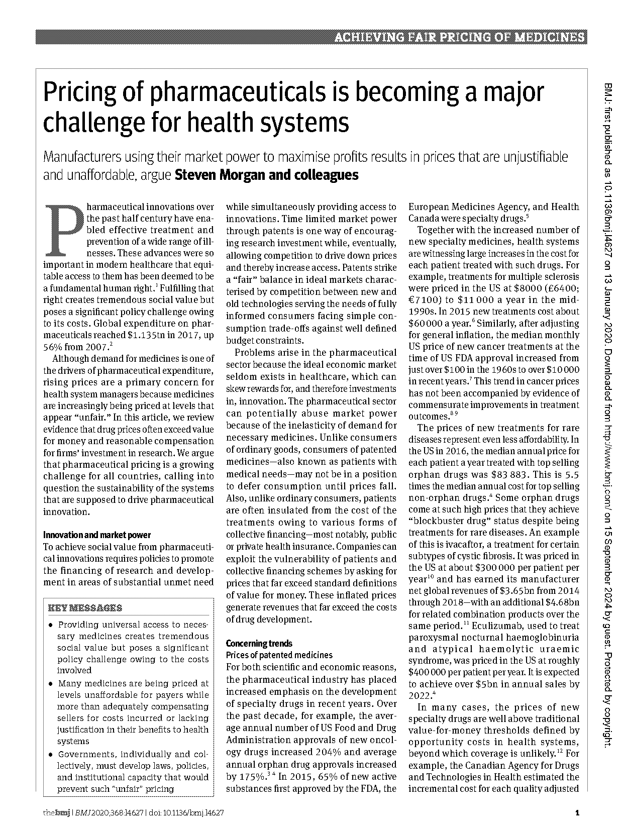 the cost of drug development a systematic review health policy