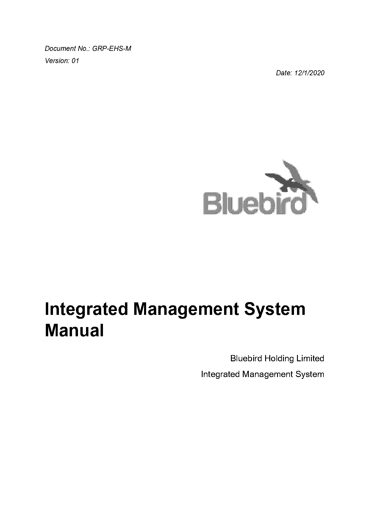 integrated management system manual construction