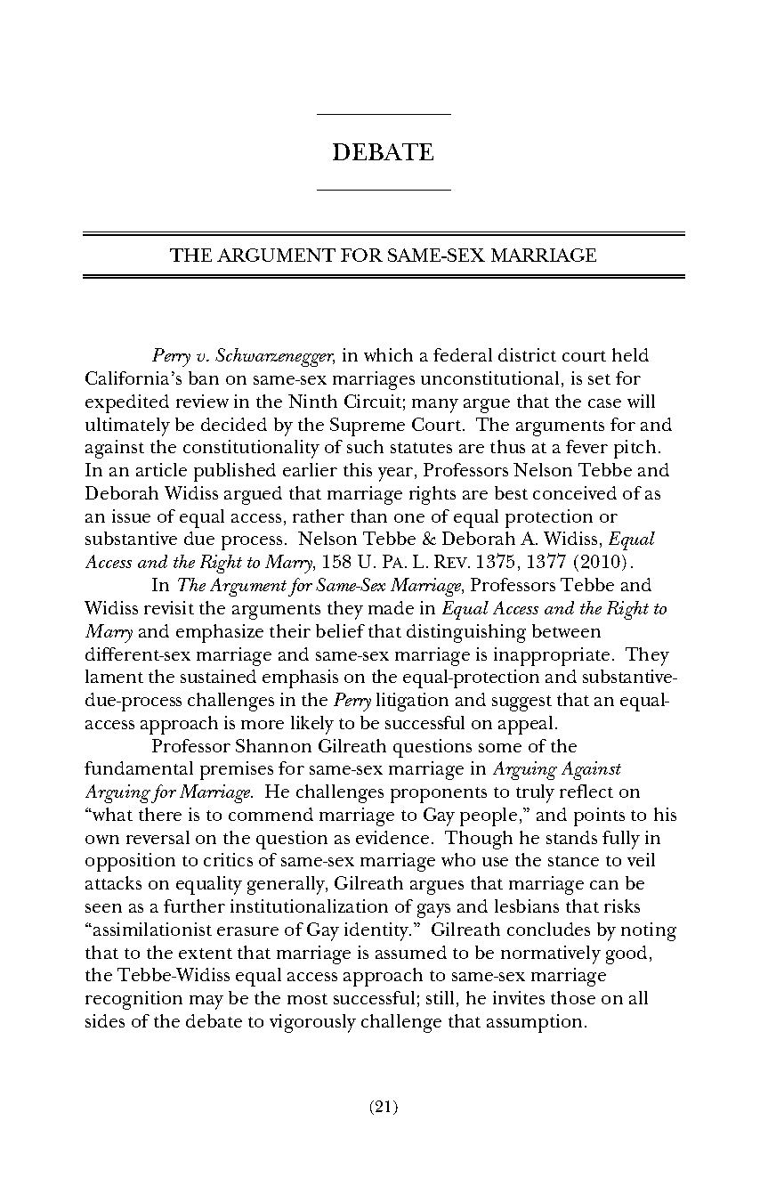 sample argumentative essay on same sex marriage