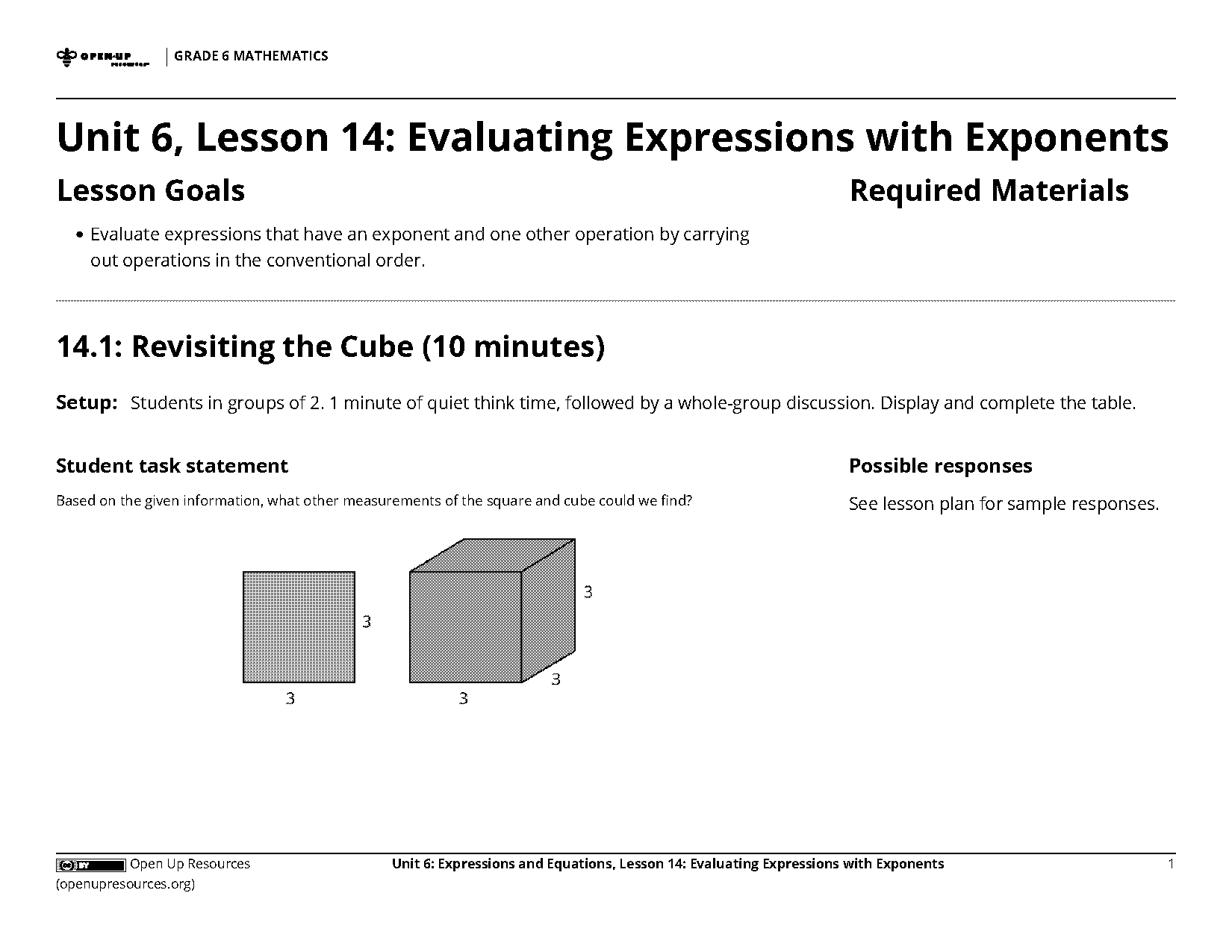 evaluating expressions with exponents pdf