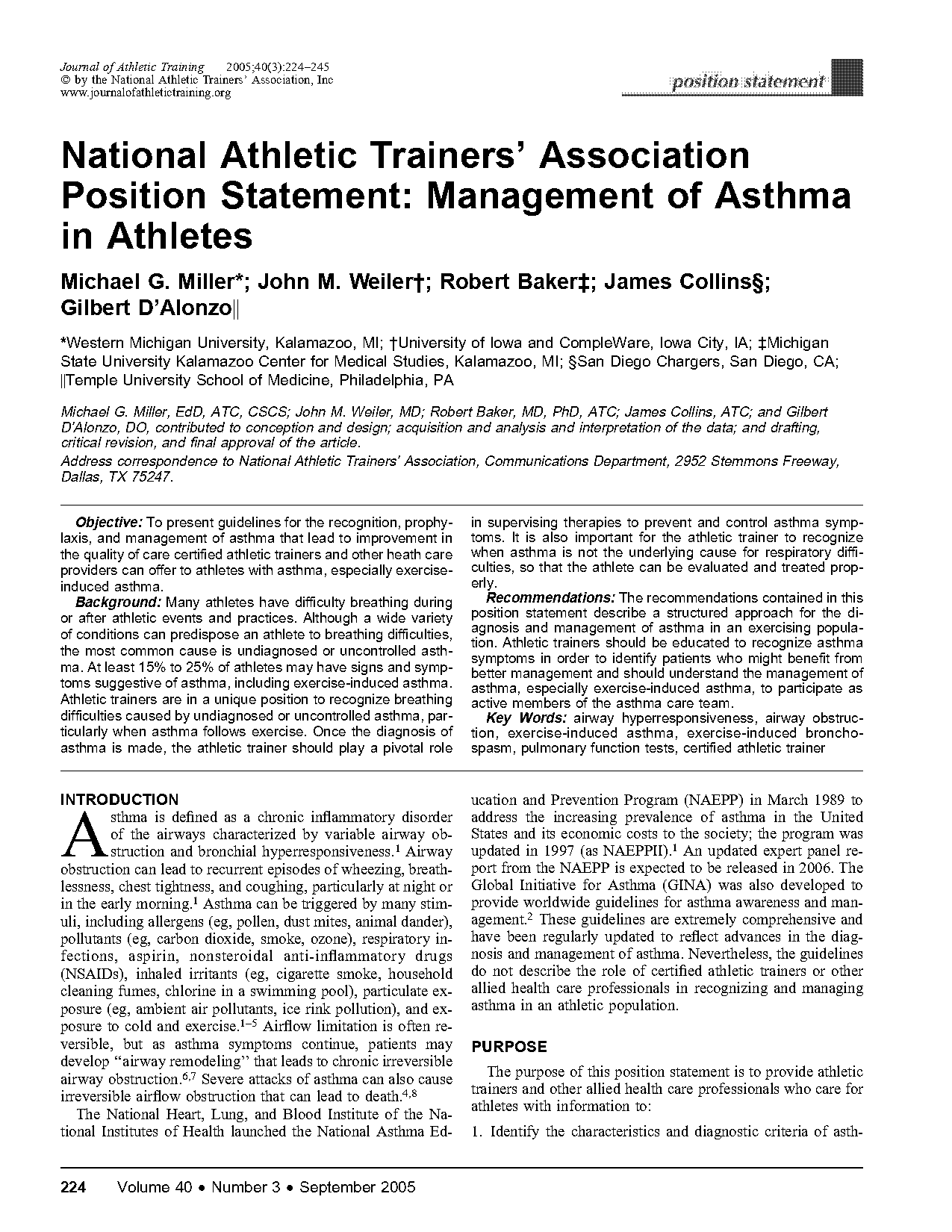 asthma risk management plan sample