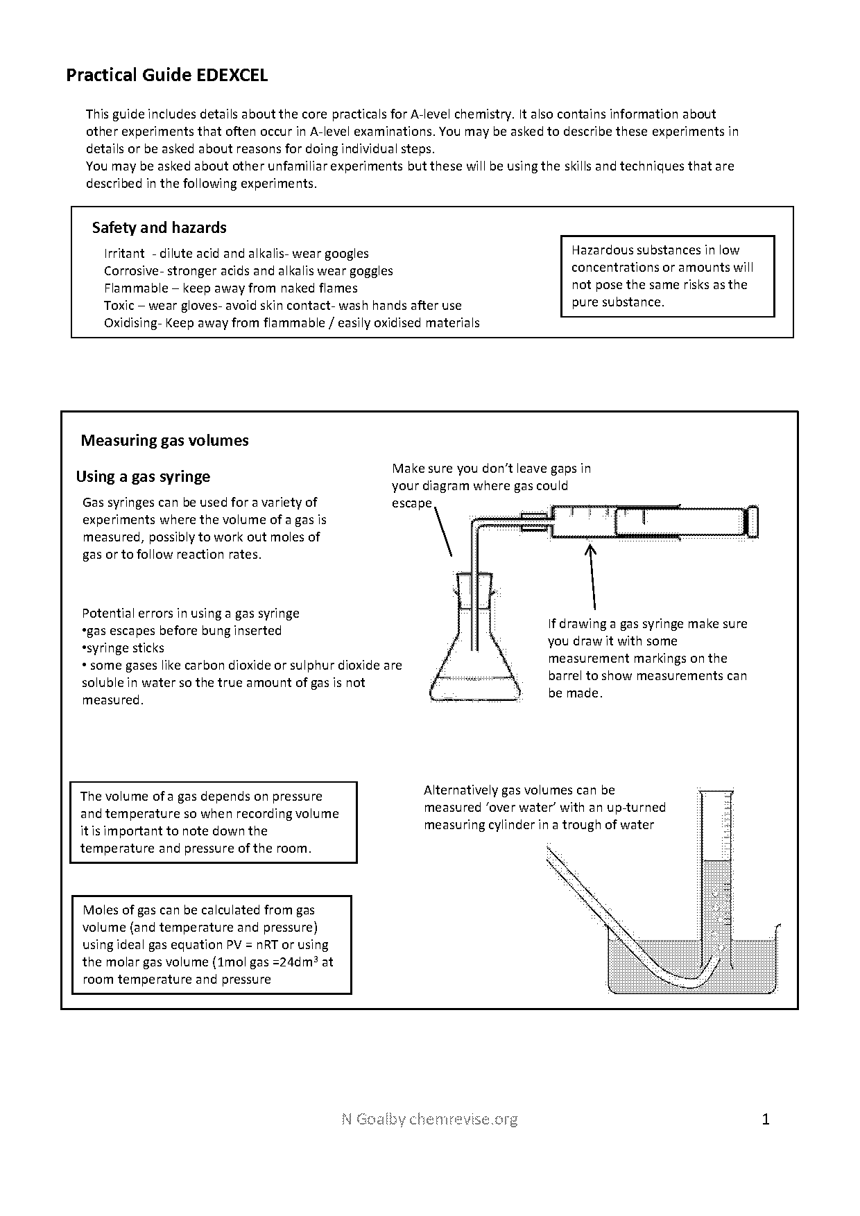 cie as level chemistry practical guide