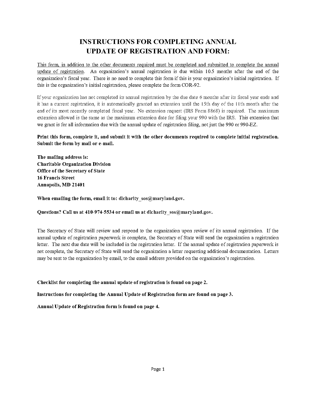 maryland donation request form