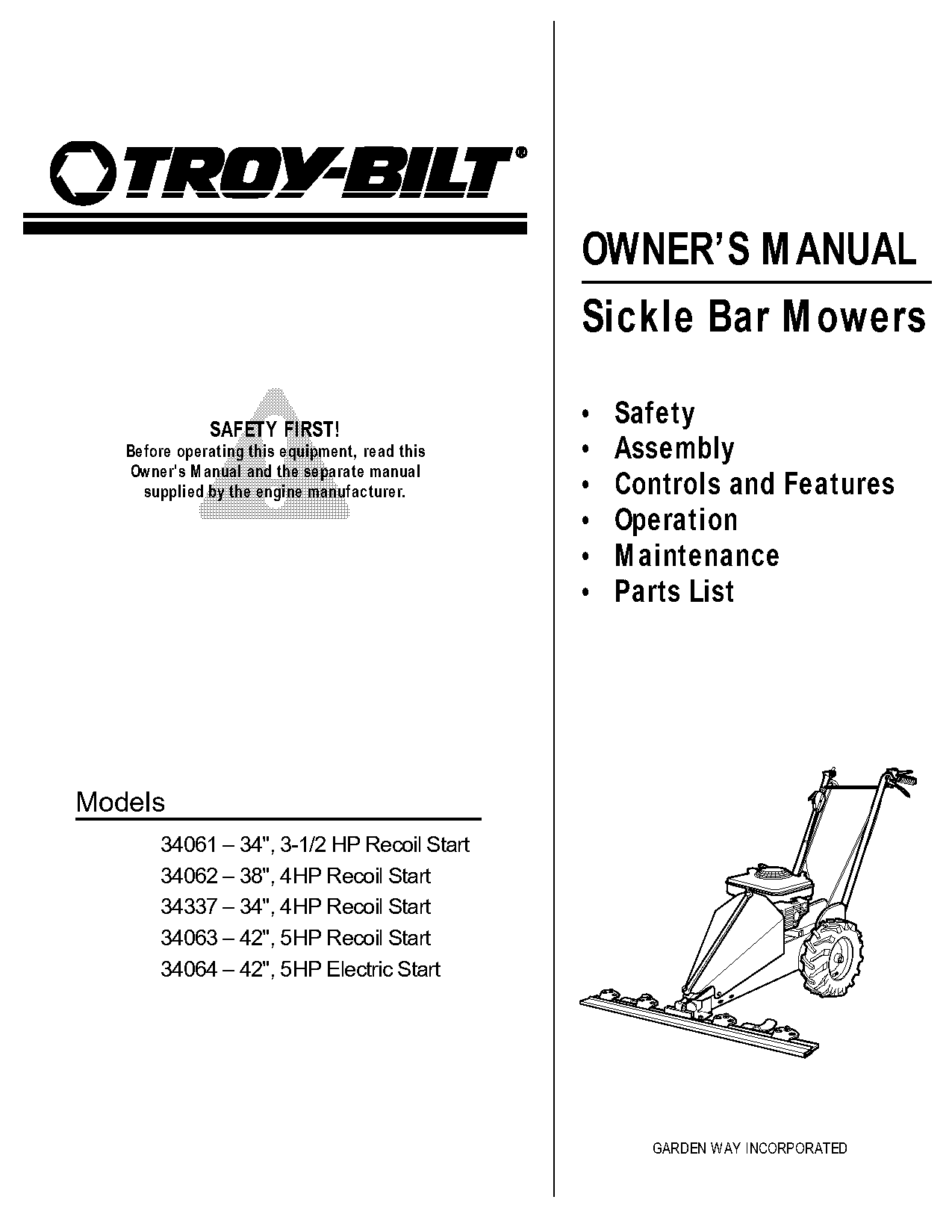 engine owner manual troy bilt mower