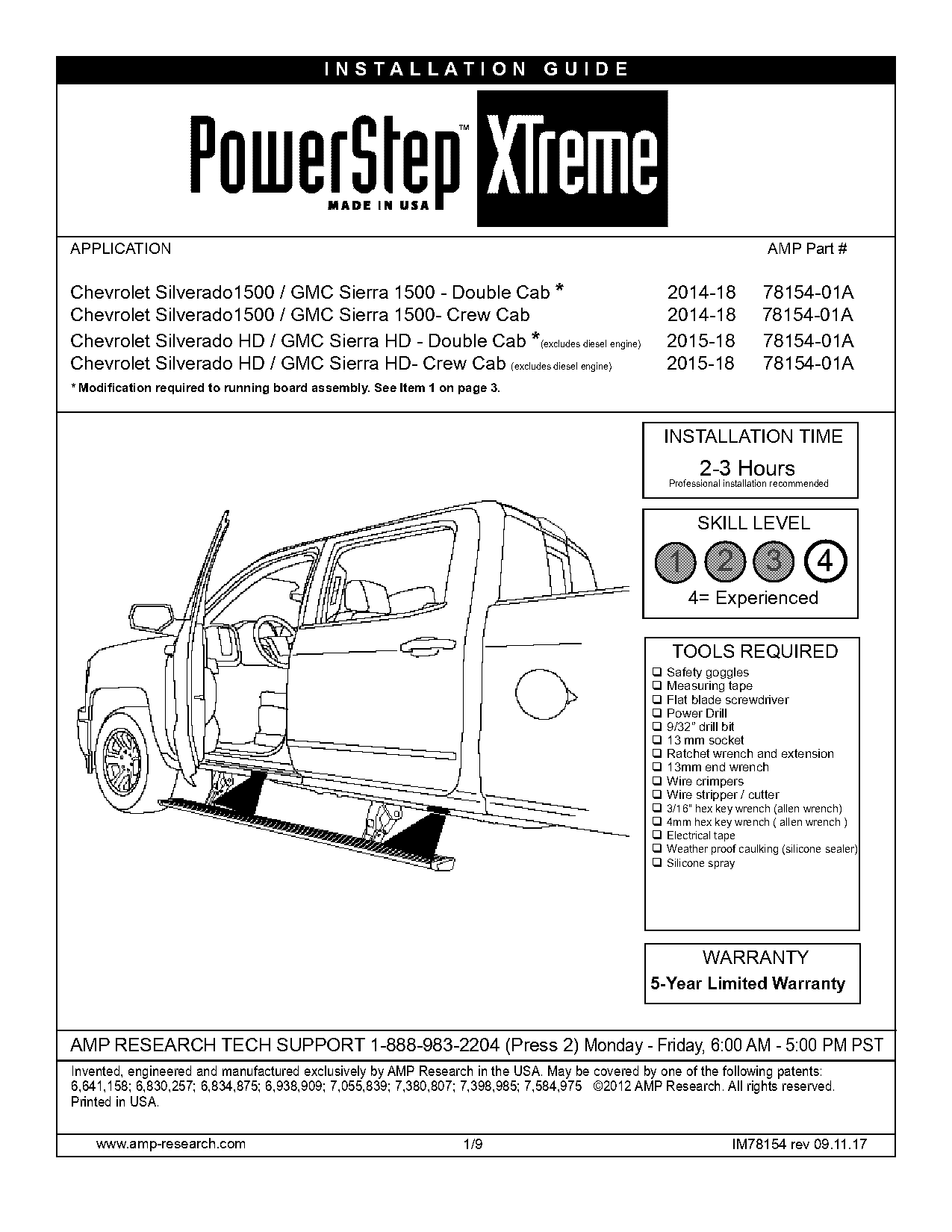 amp research power step instructions