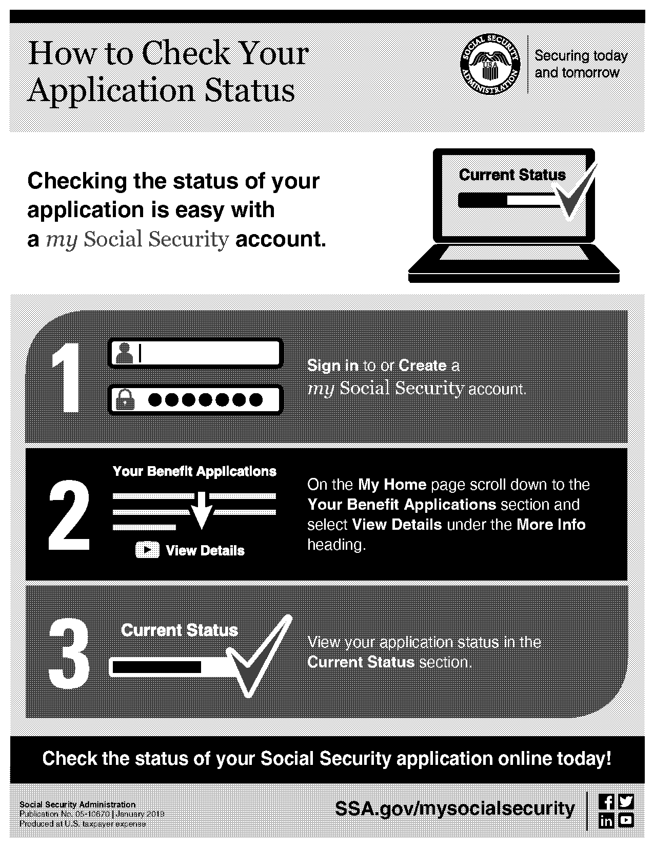 how to check up on the status of my application