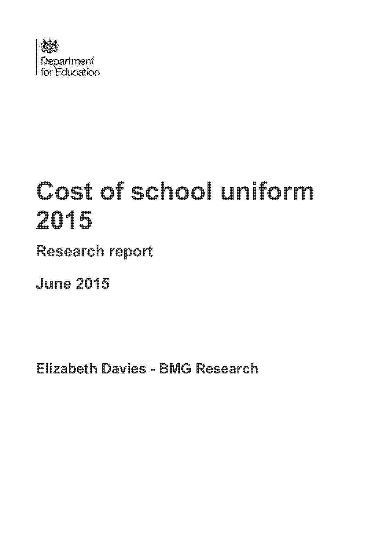 sample survey for school uniforms