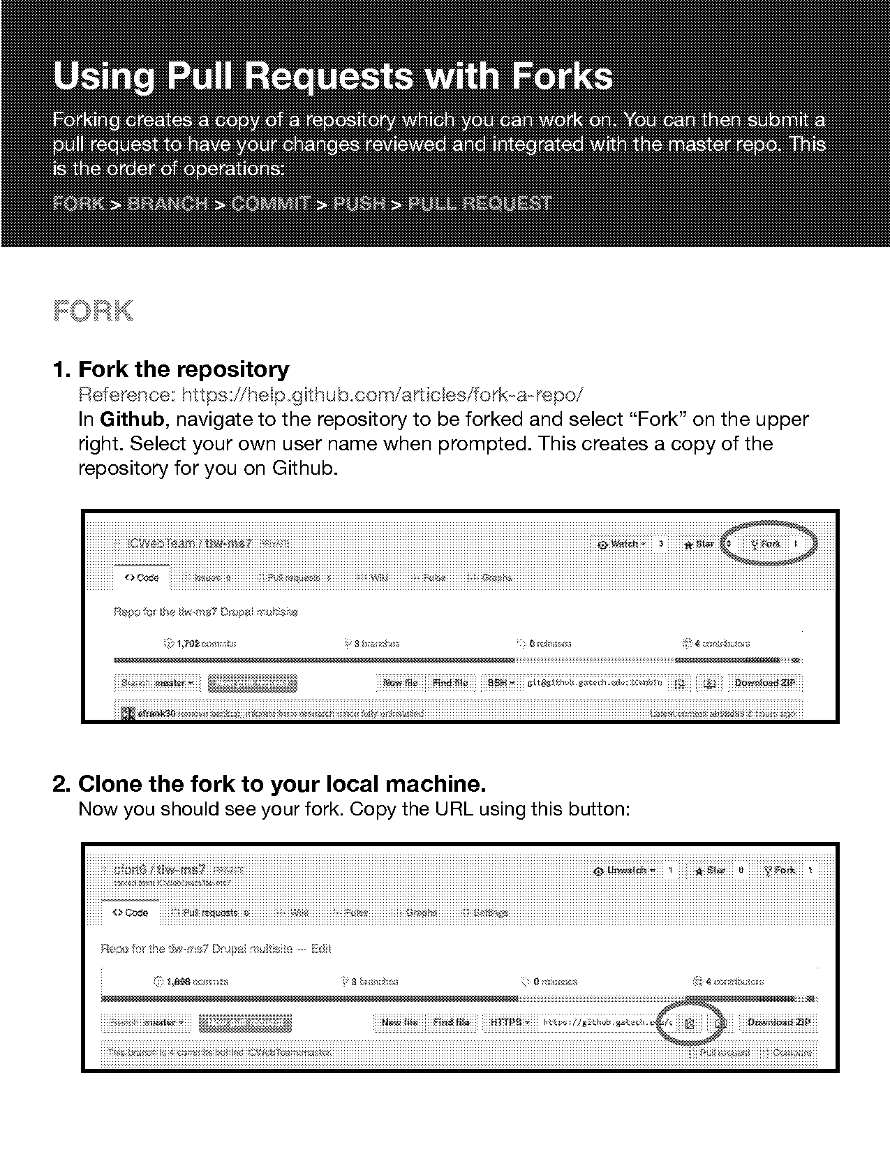 fork and pull request